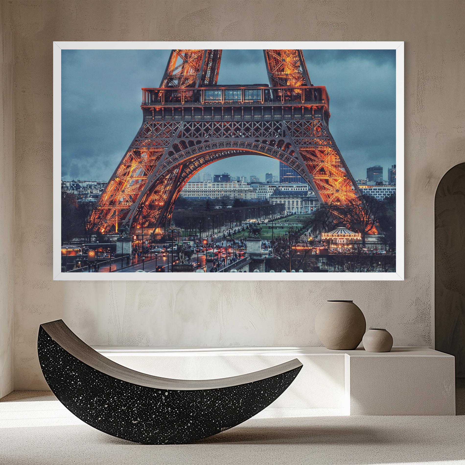 Tablou Canvas Eiffel Tower Lights mockup 8