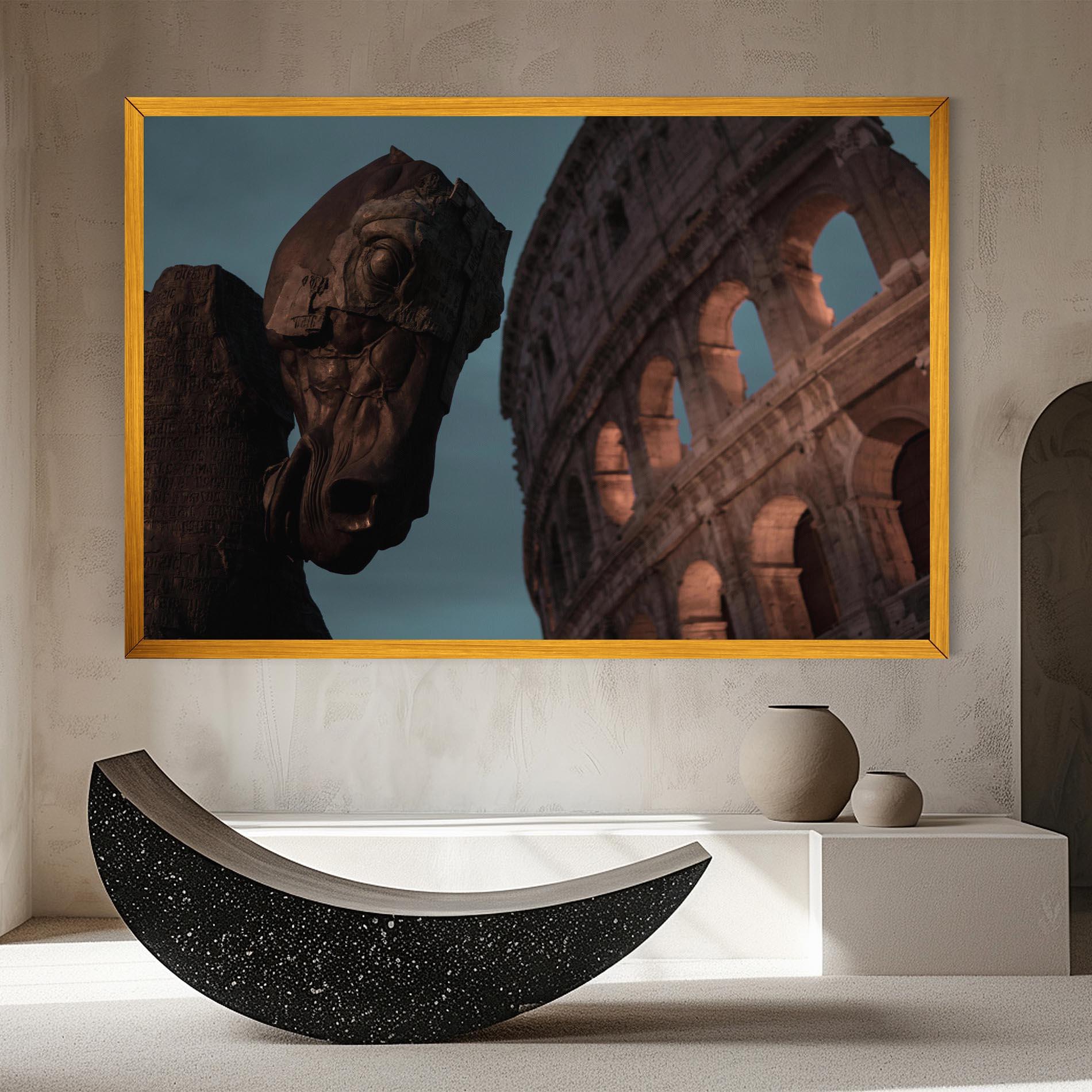 Tablou Canvas Colosseum Horse mockup 8