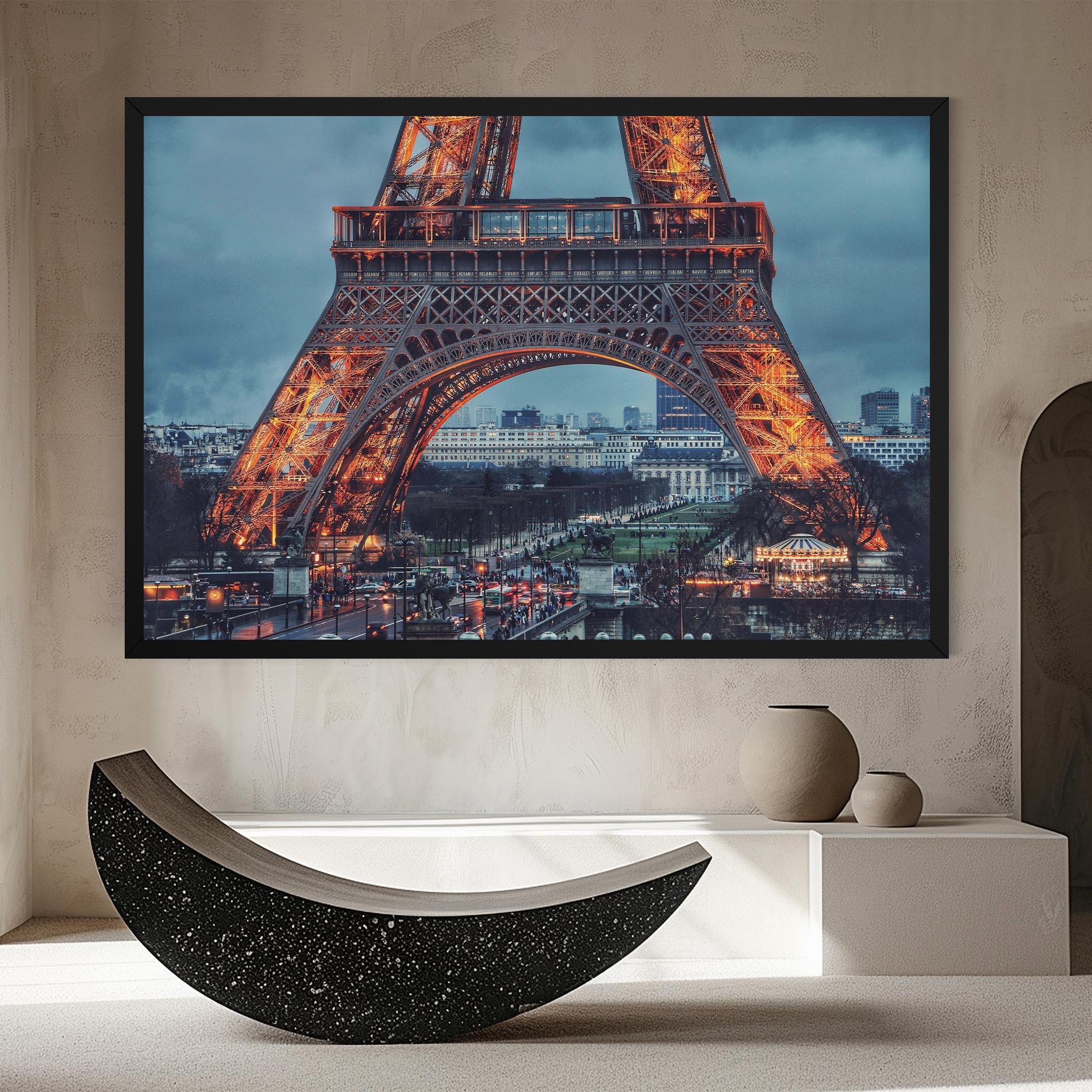 Tablou Canvas Eiffel Tower Lights mockup 8