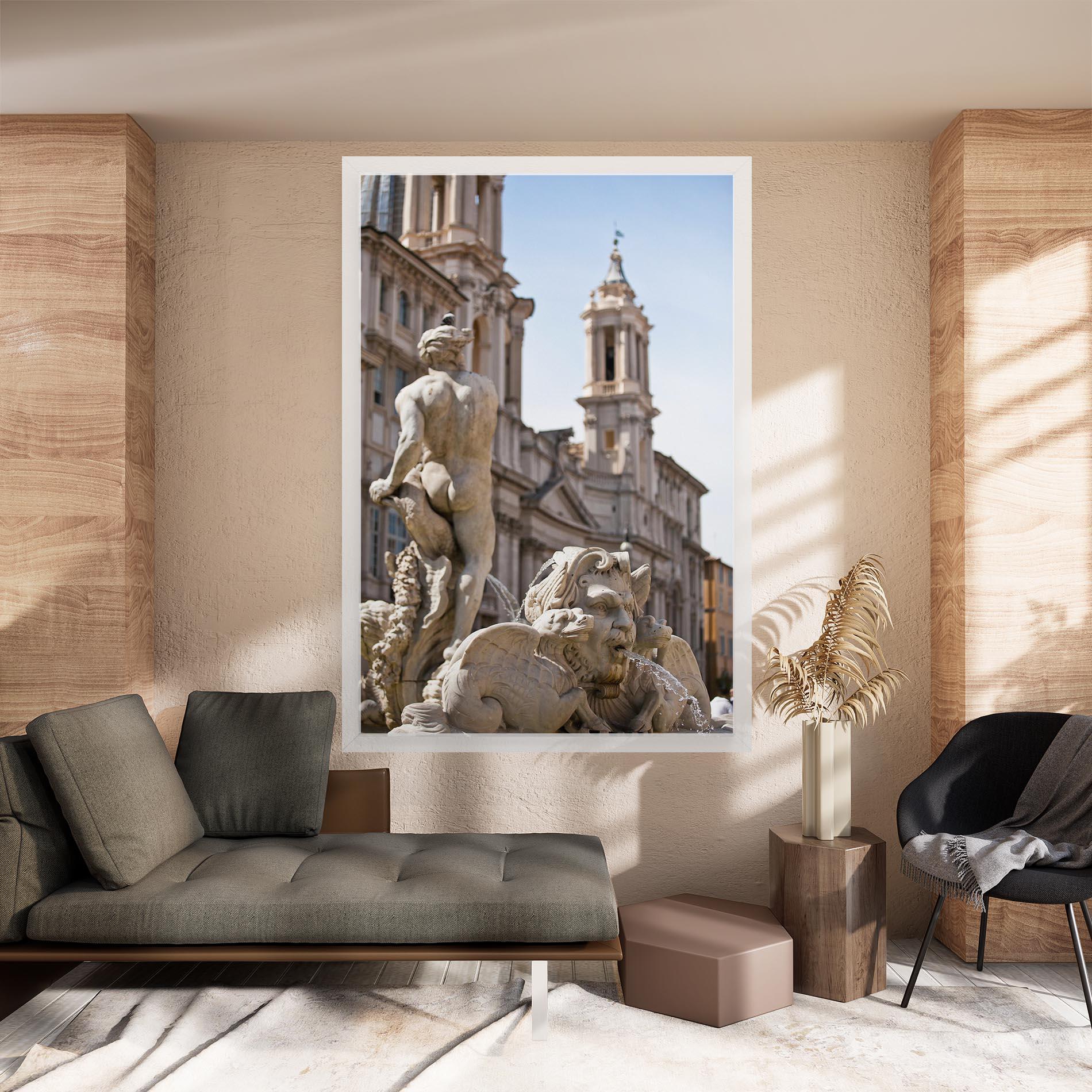 Tablou Canvas Baroque Statue Italy mockup 8