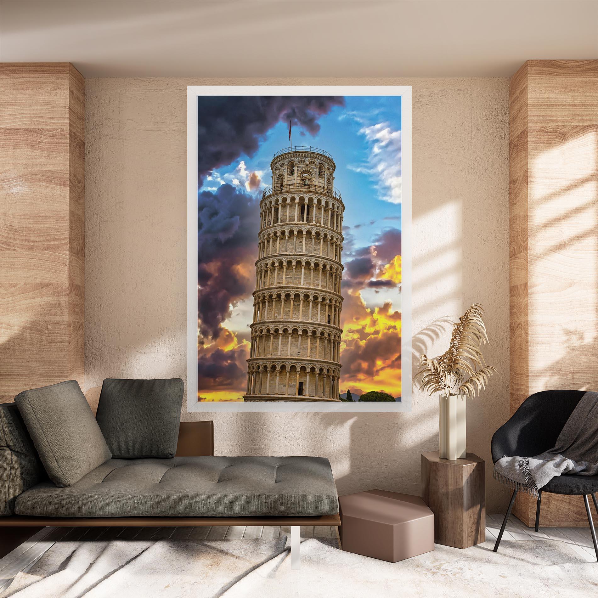 Tablou Canvas Tower Of Pisa Sunset mockup 8