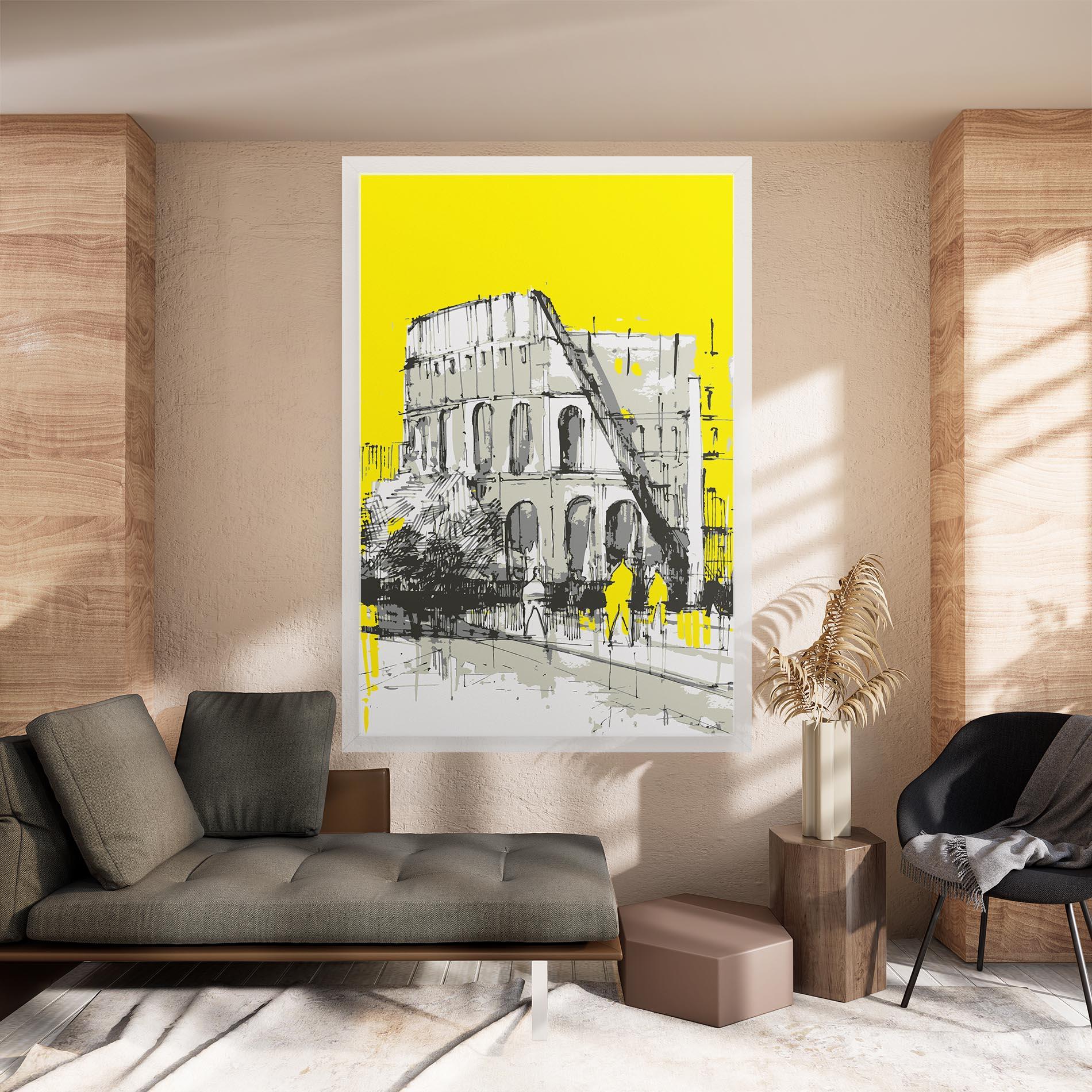 Tablou Canvas Yellow Colosseum mockup 8