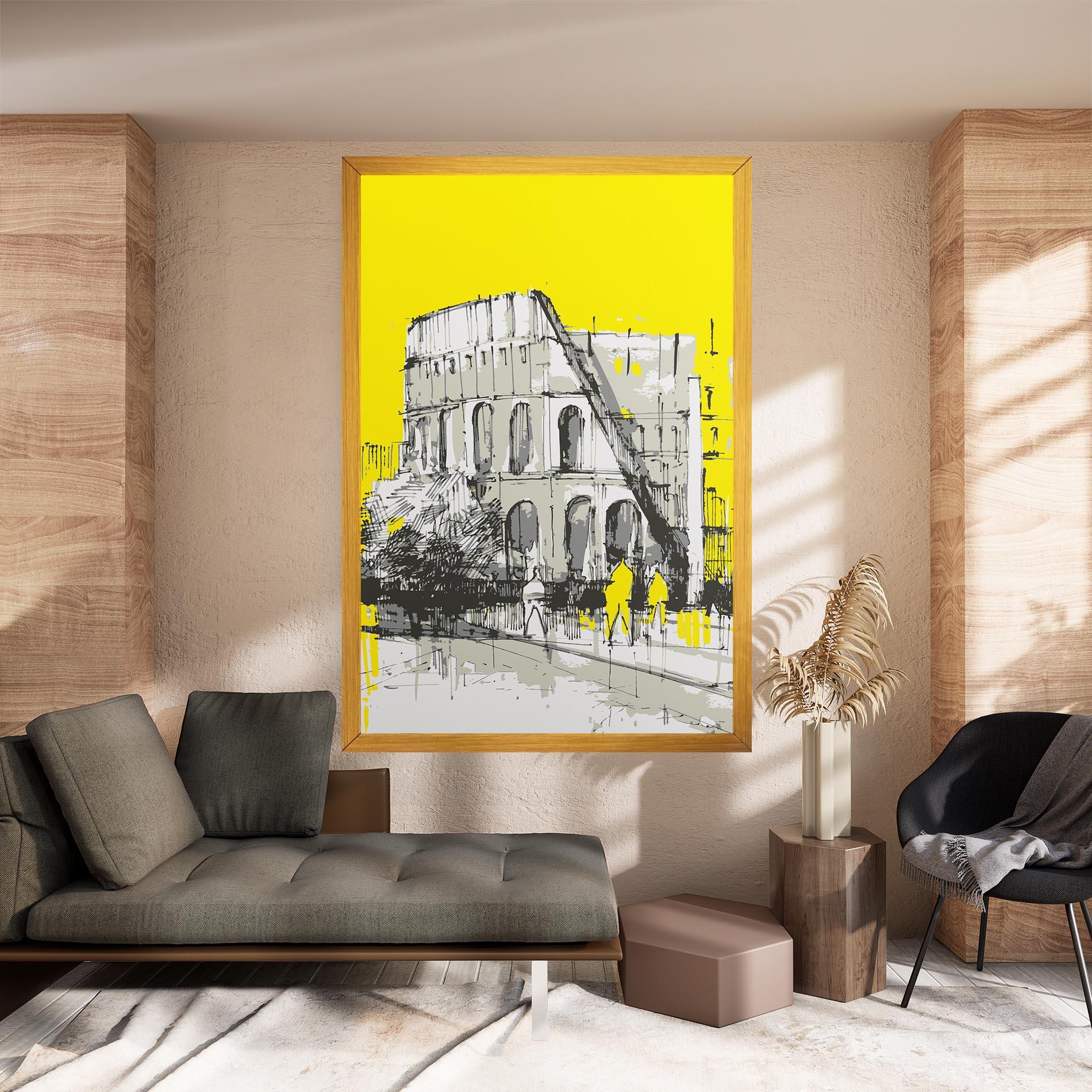 Tablou Canvas Yellow Colosseum mockup 8