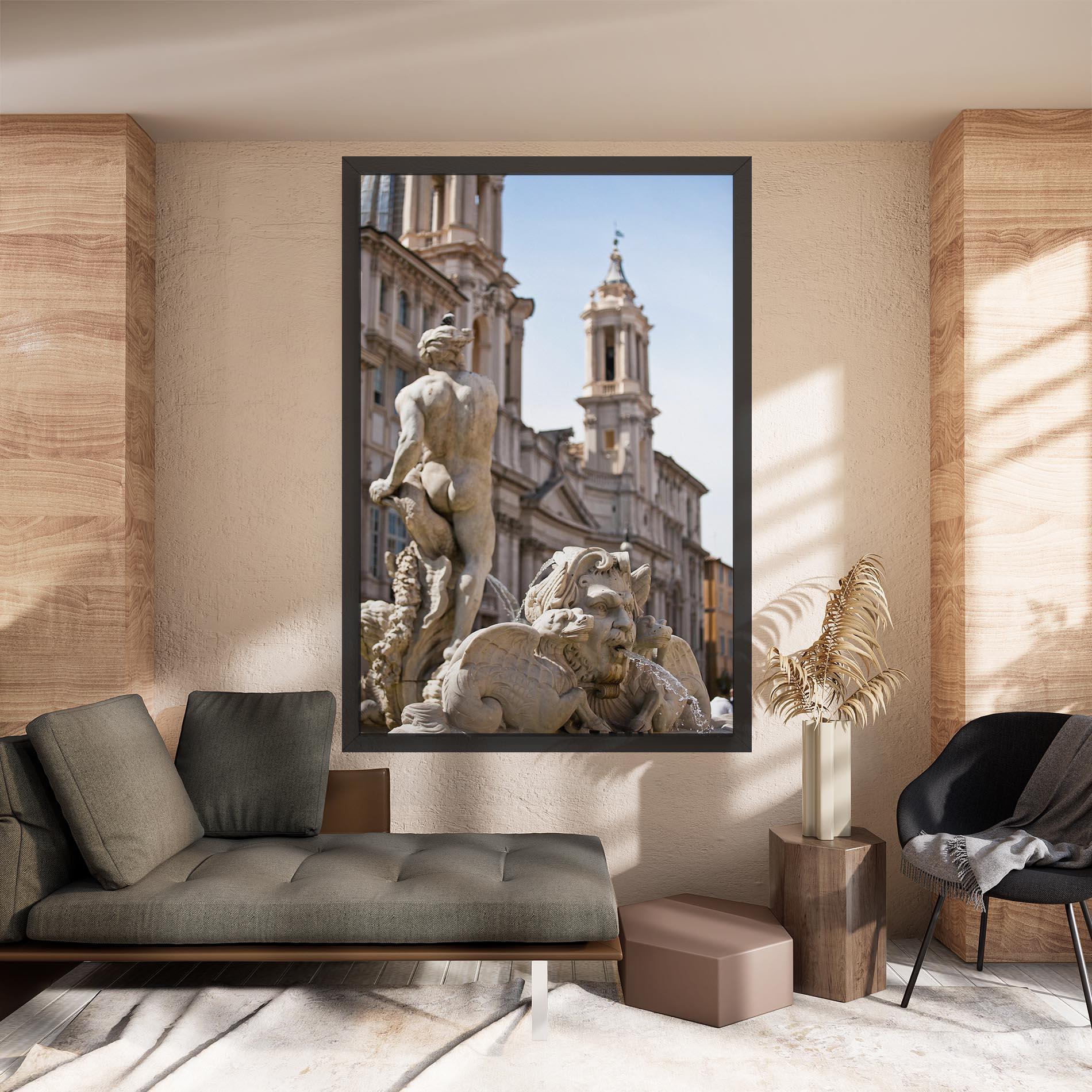 Tablou Canvas Baroque Statue Italy mockup 8