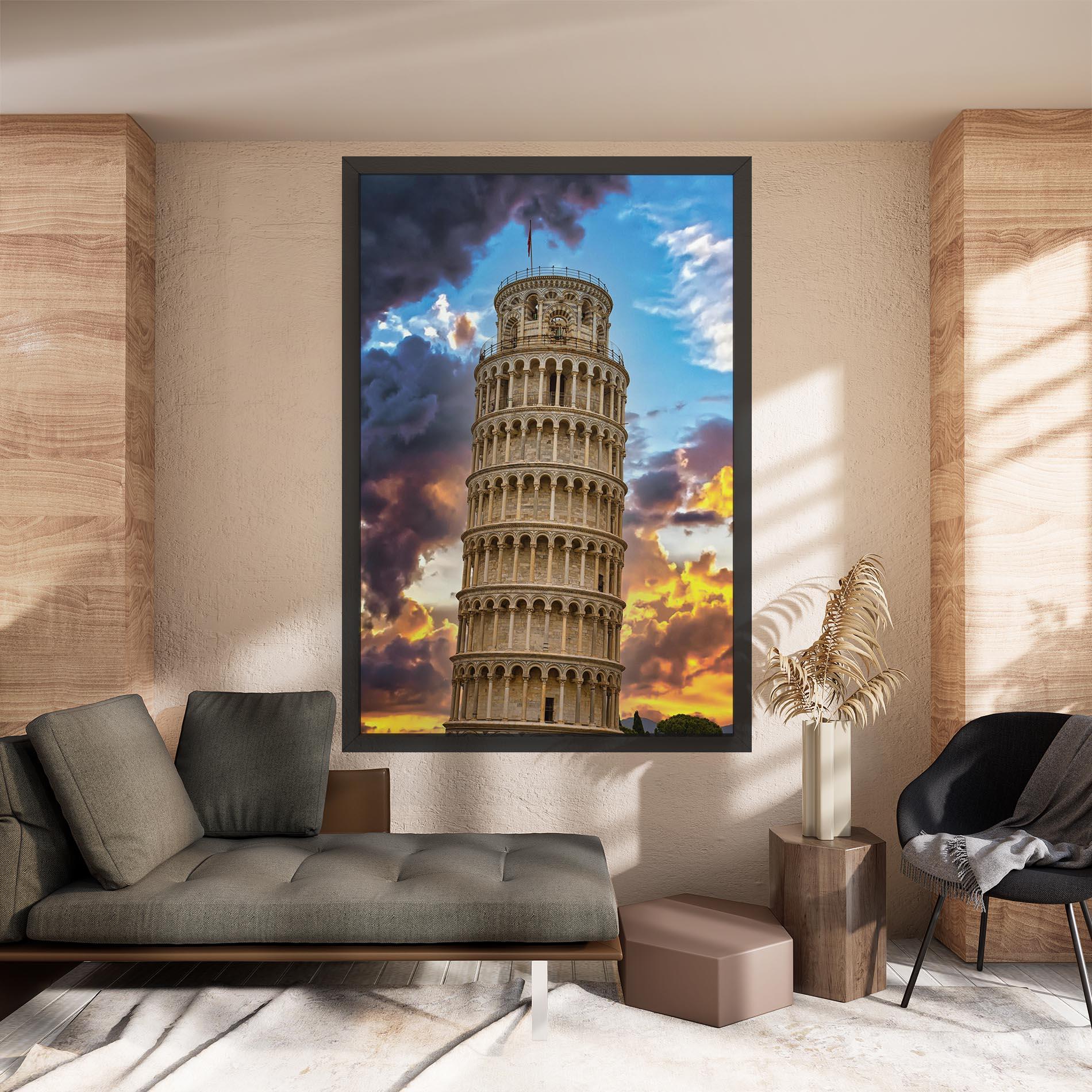 Tablou Canvas Tower Of Pisa Sunset mockup 8