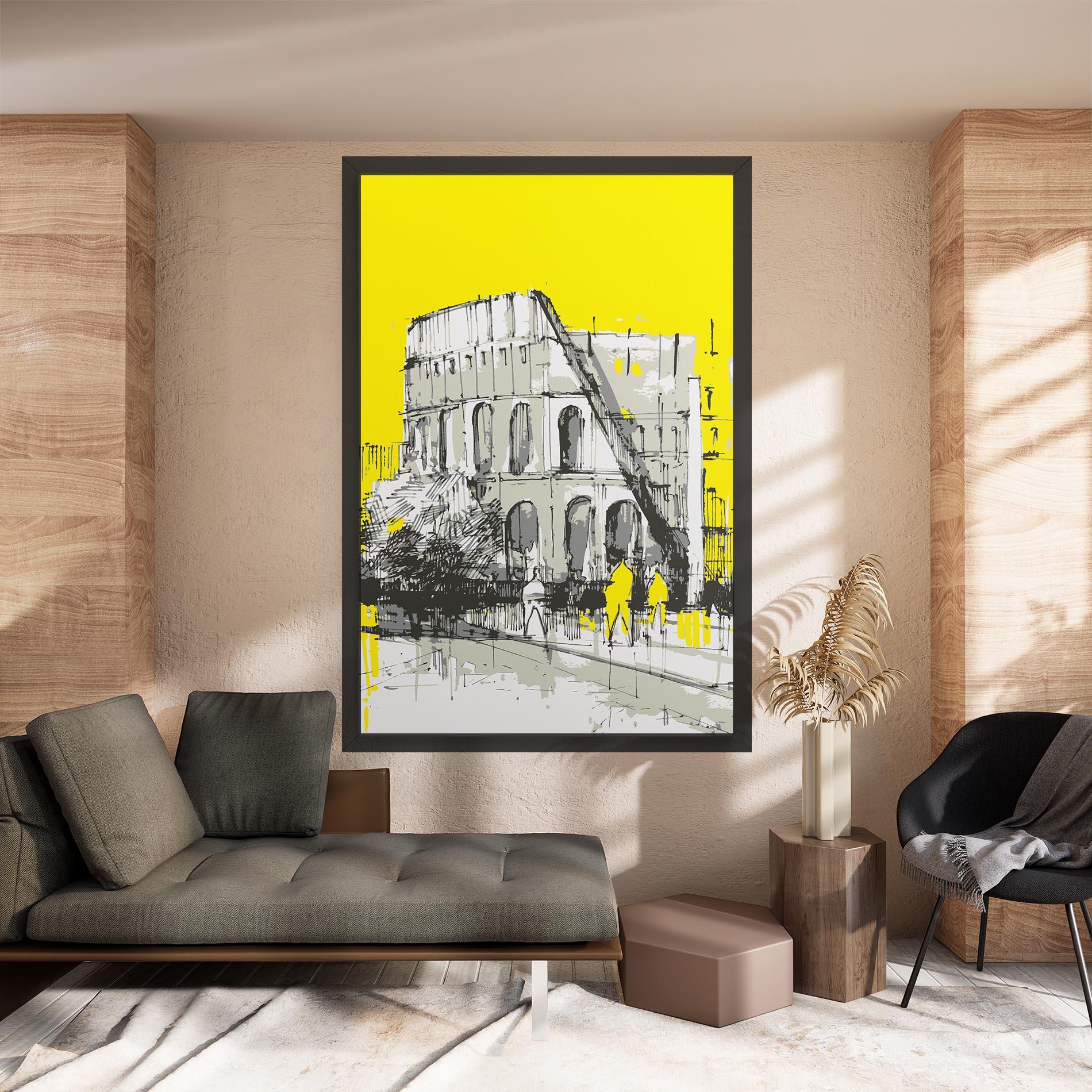 Tablou Canvas Yellow Colosseum mockup 8