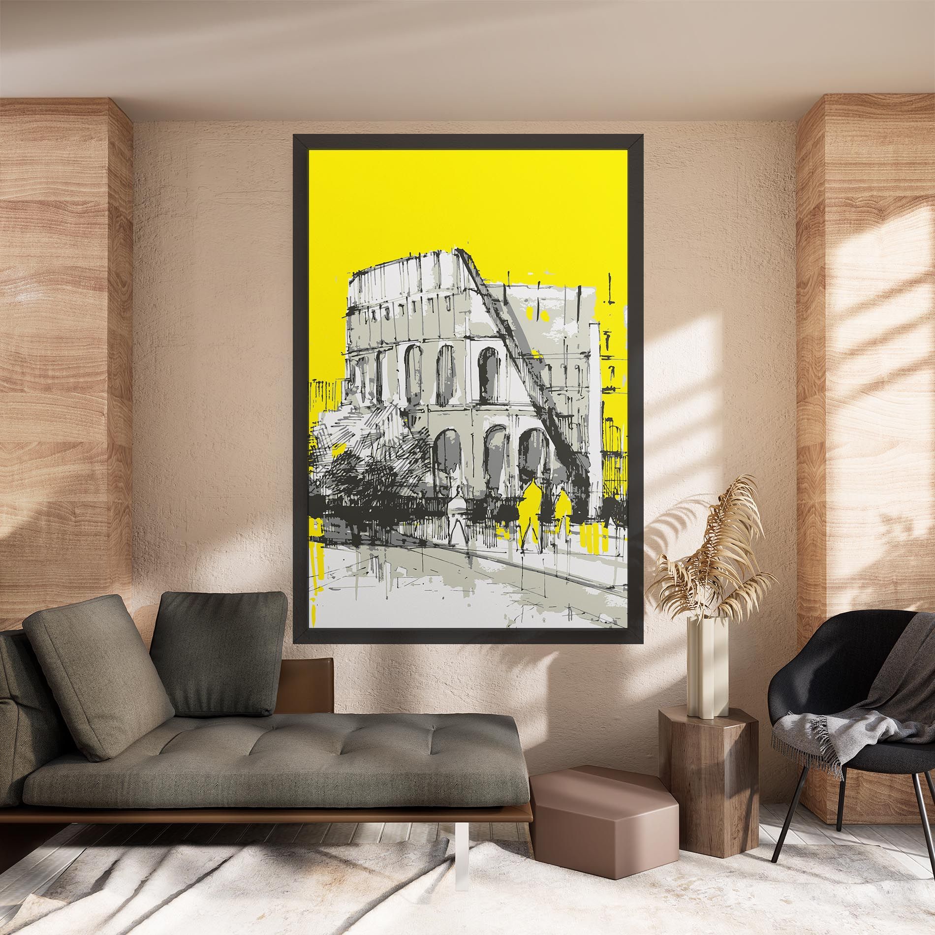 Yellow Colosseum mockup 8