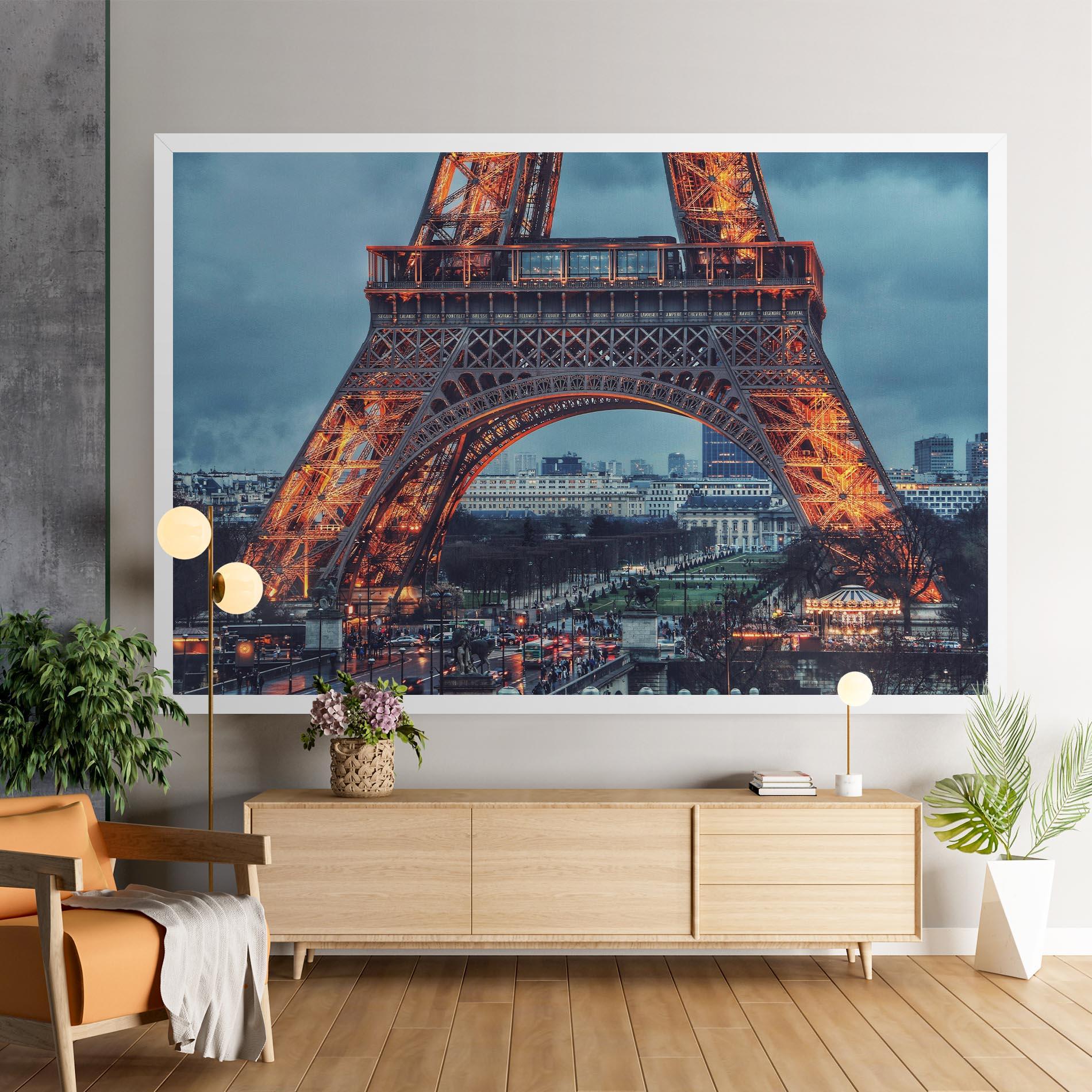 Tablou Canvas Eiffel Tower Lights mockup 9