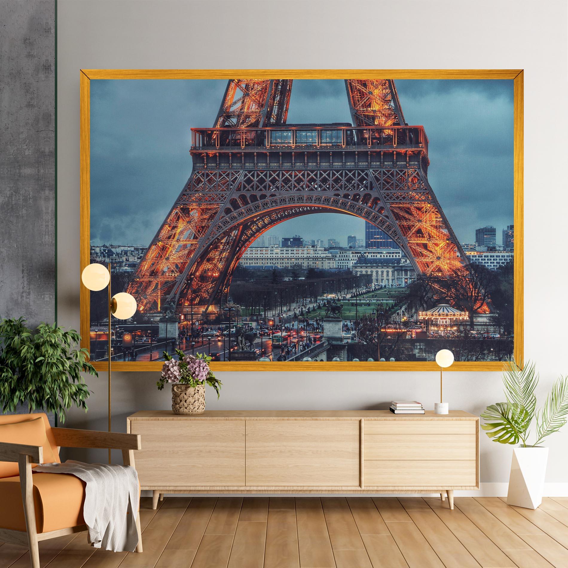 Tablou Canvas Eiffel Tower Lights mockup 9