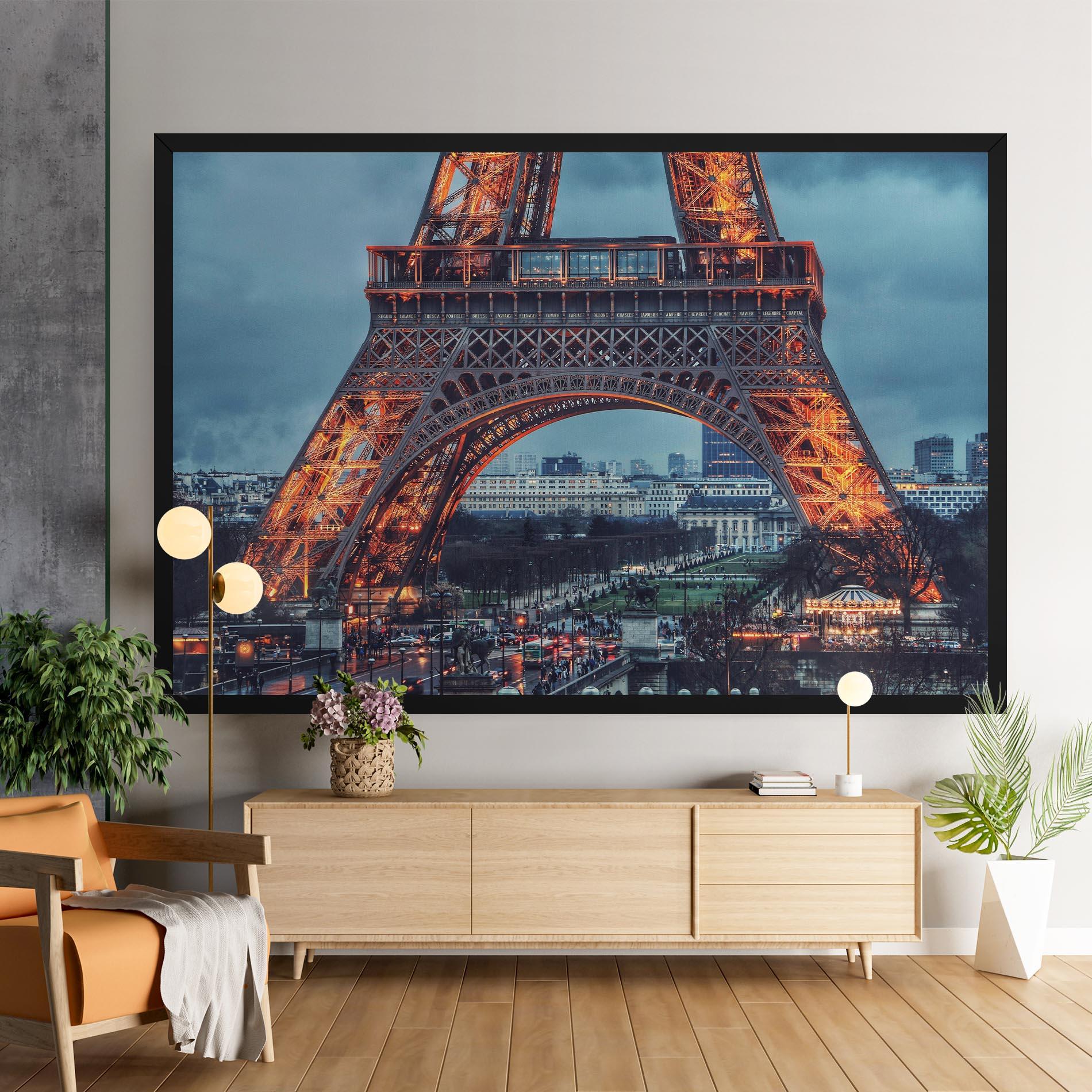 Tablou Canvas Eiffel Tower Lights mockup 9