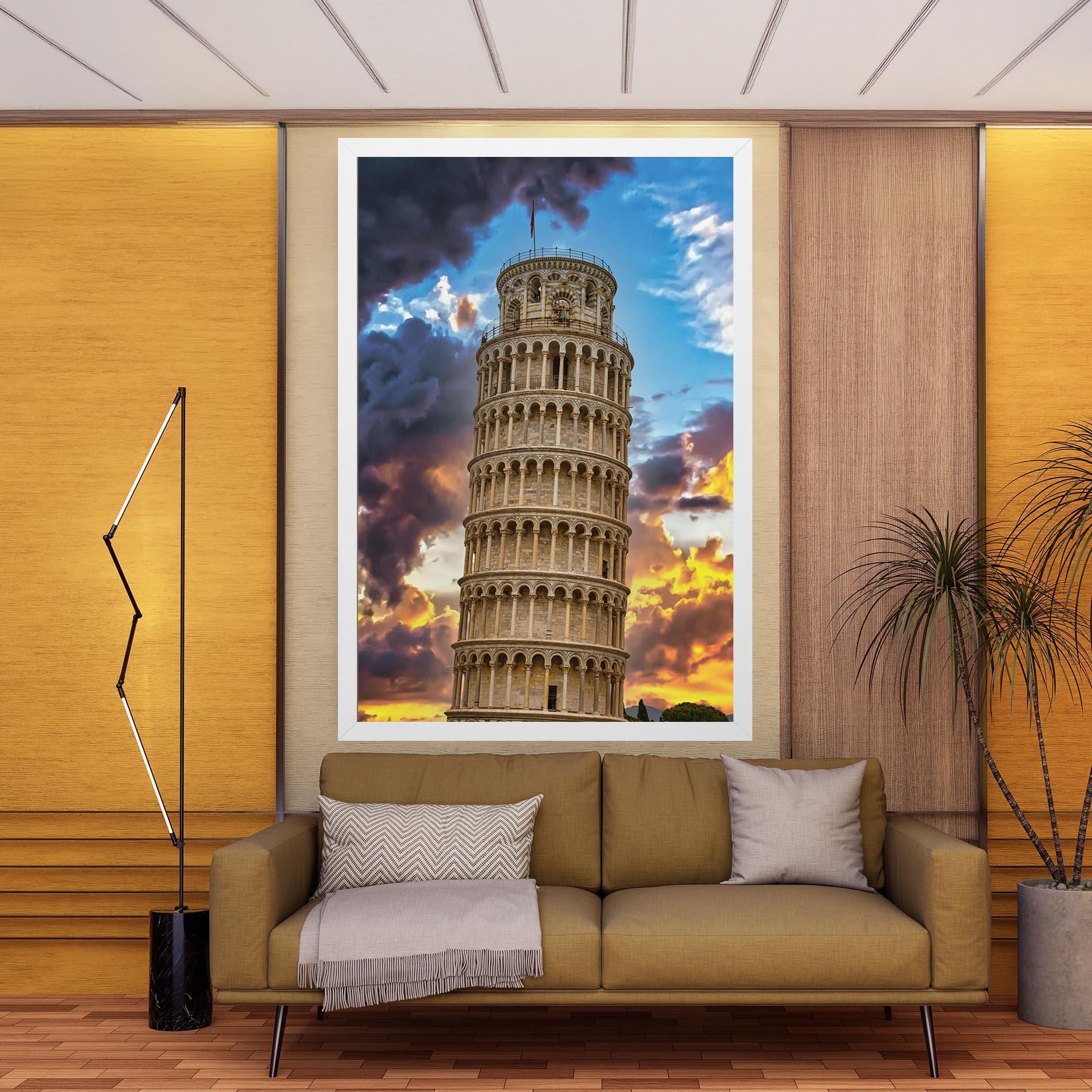 Tablou Canvas Tower Of Pisa Sunset mockup 9
