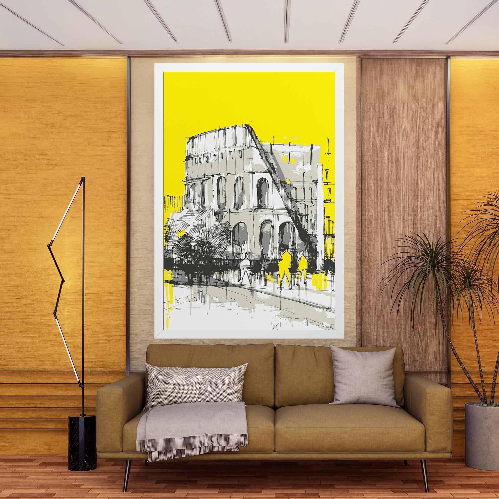 Tablou Canvas Yellow Colosseum mockup 9