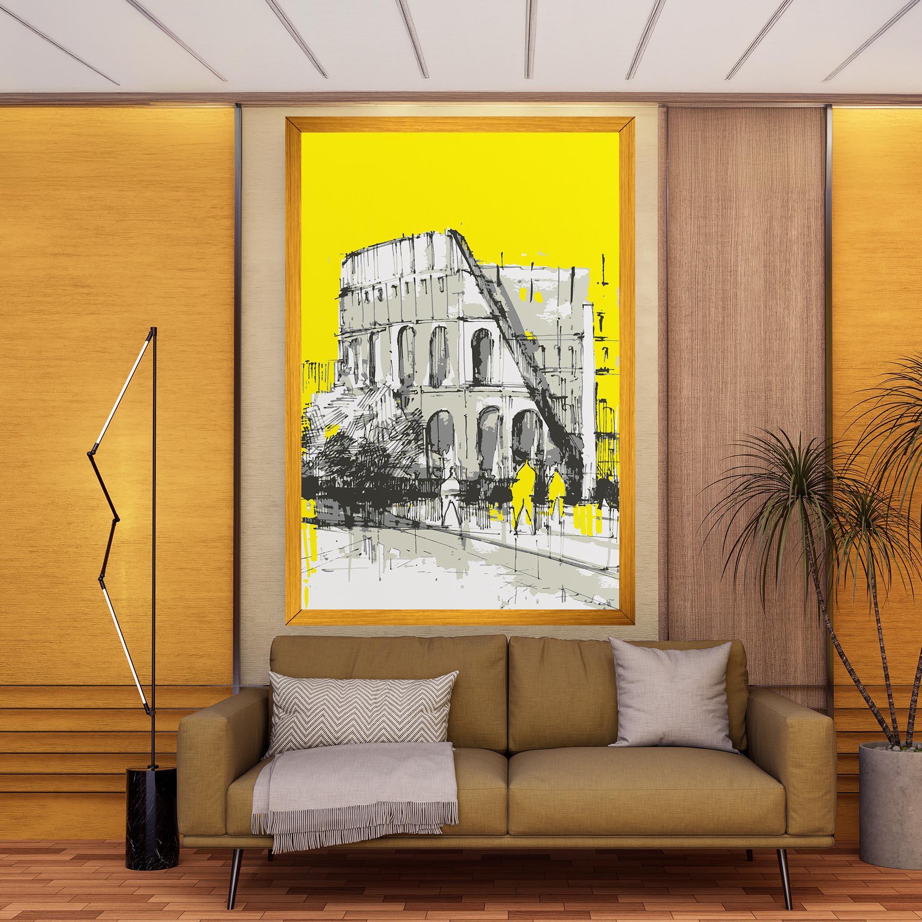 Tablou Canvas Yellow Colosseum mockup 9