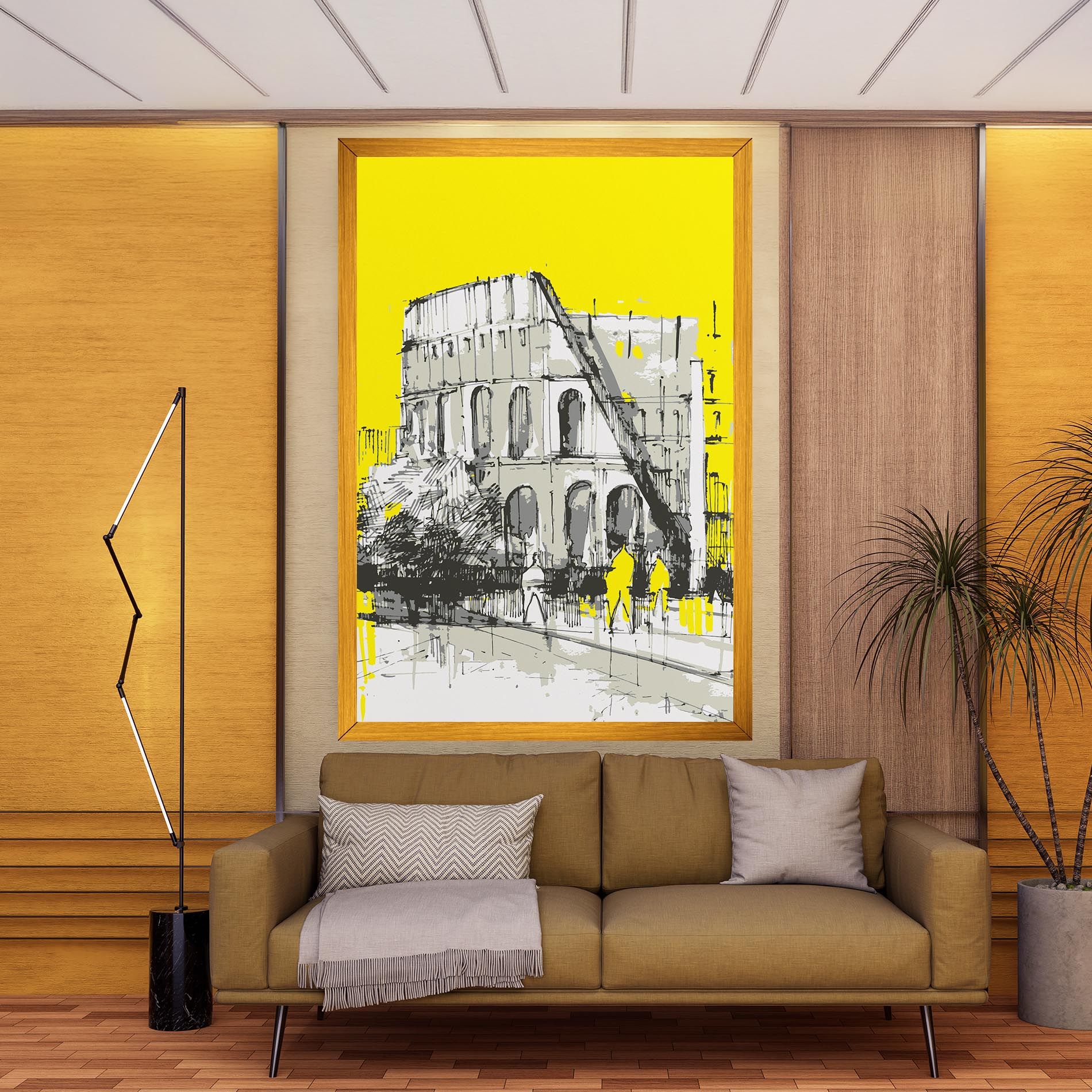 Yellow Colosseum mockup 9