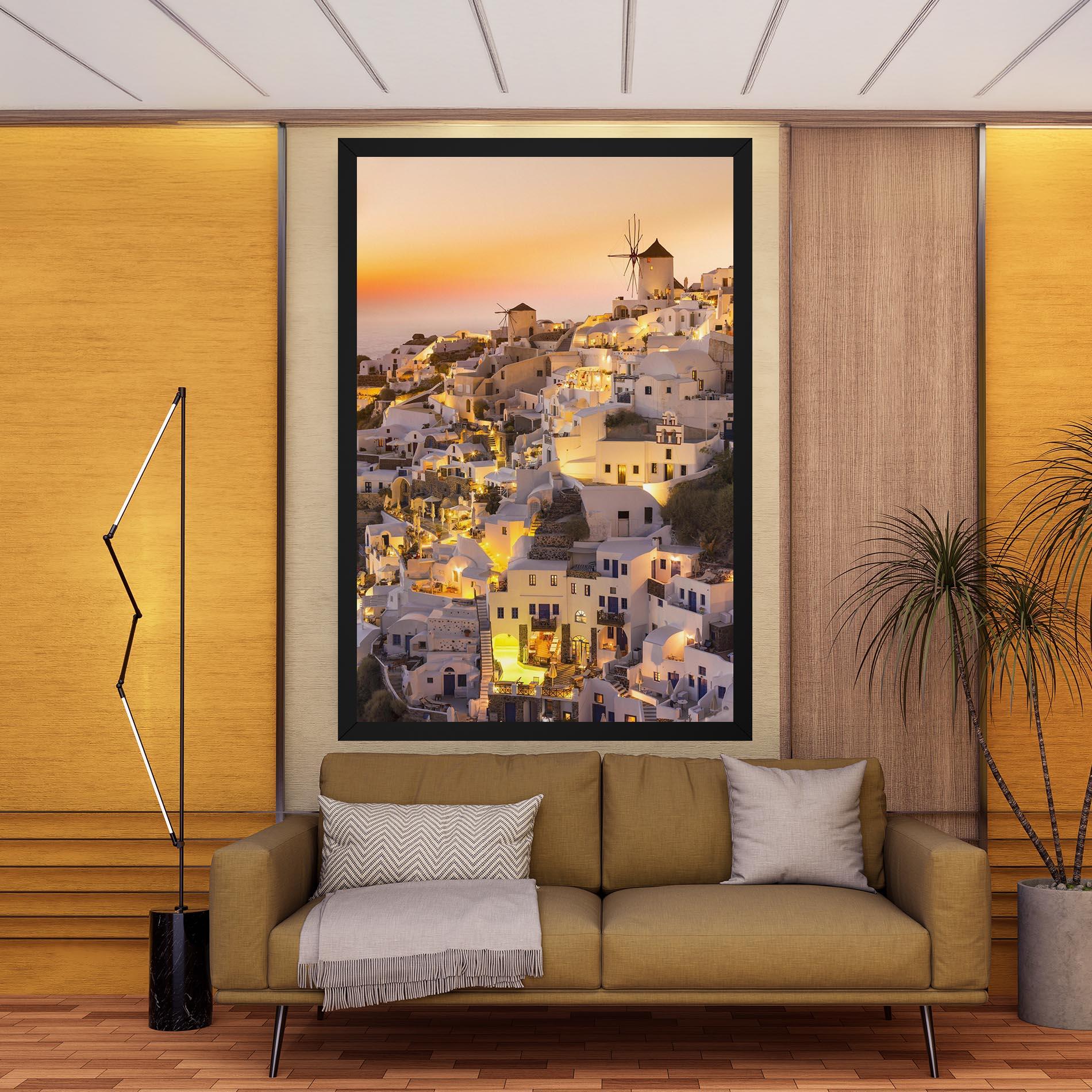 Tablou Canvas Santorini Greece mockup 9