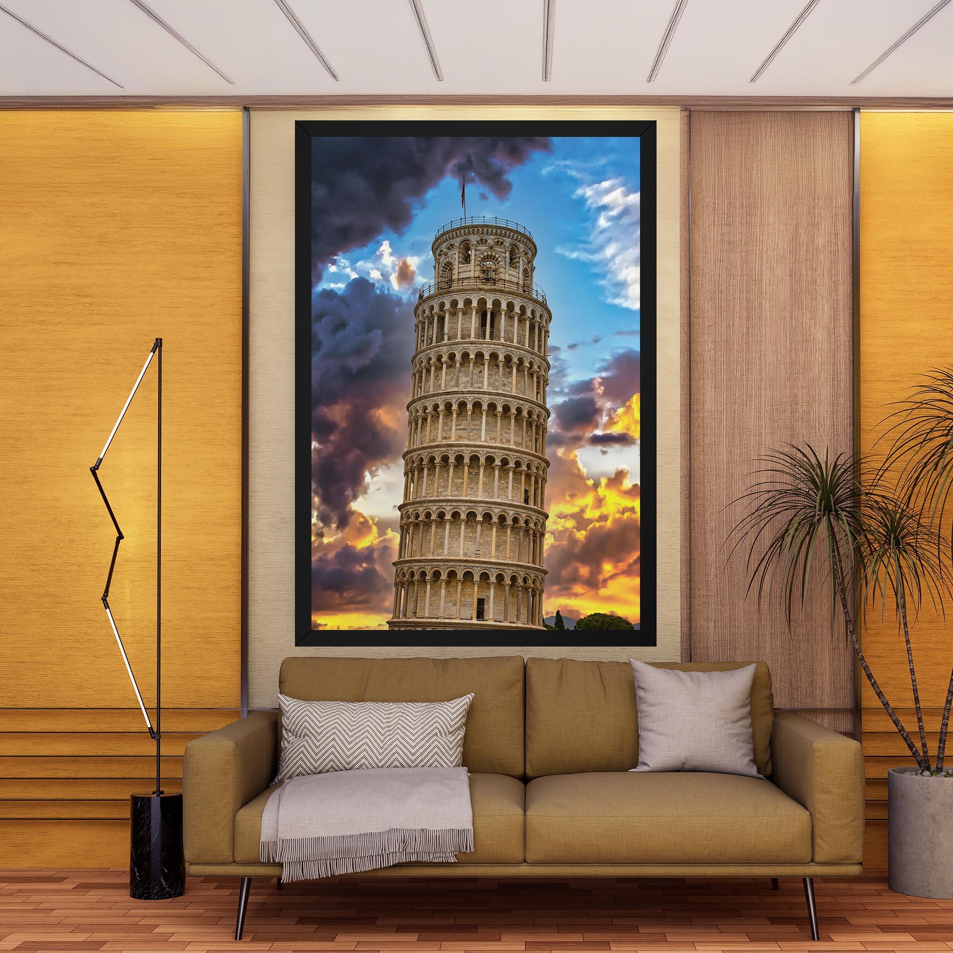 Tablou Canvas Tower Of Pisa Sunset mockup 9