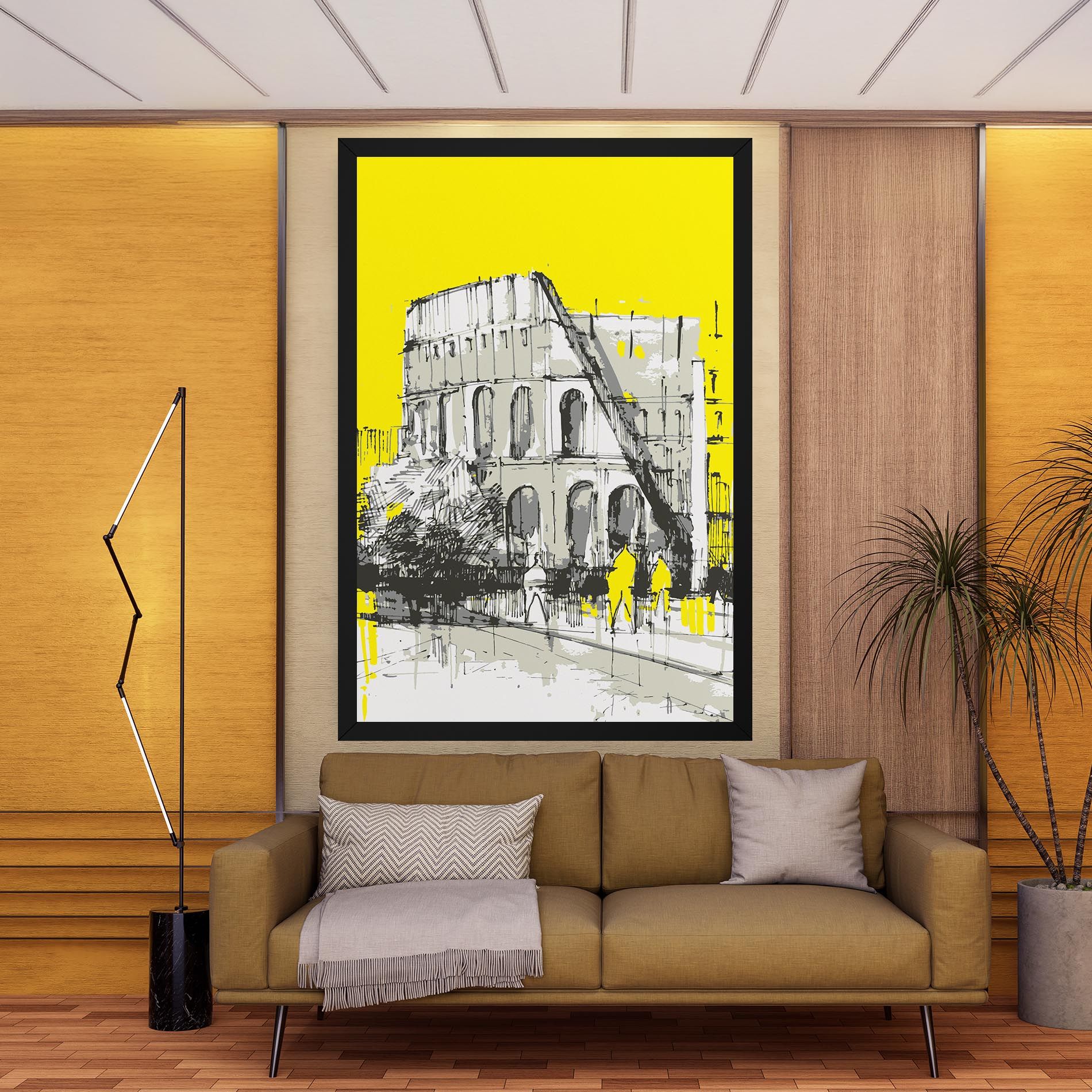Yellow Colosseum mockup 9