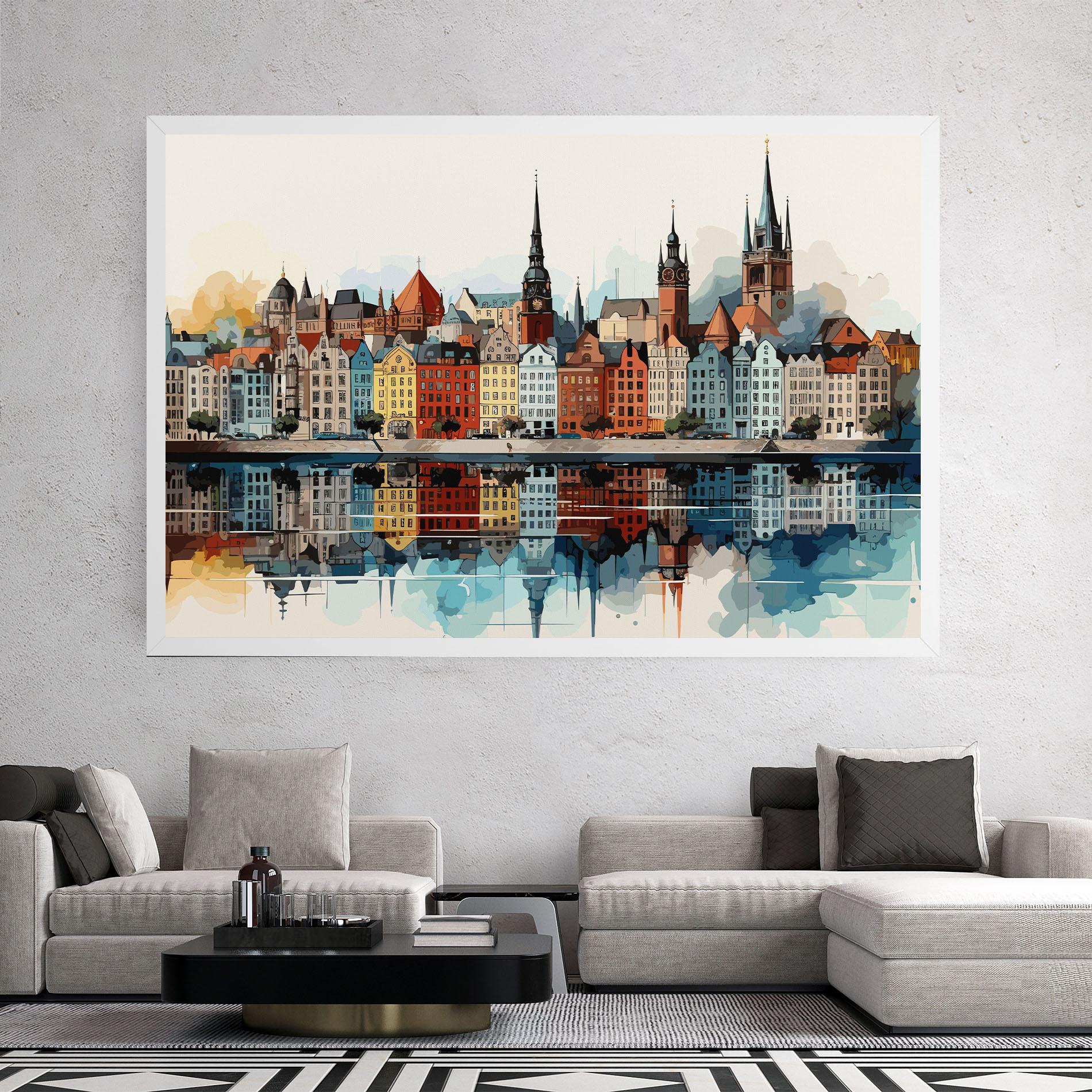 Tablou Canvas German Buildings mockup 2