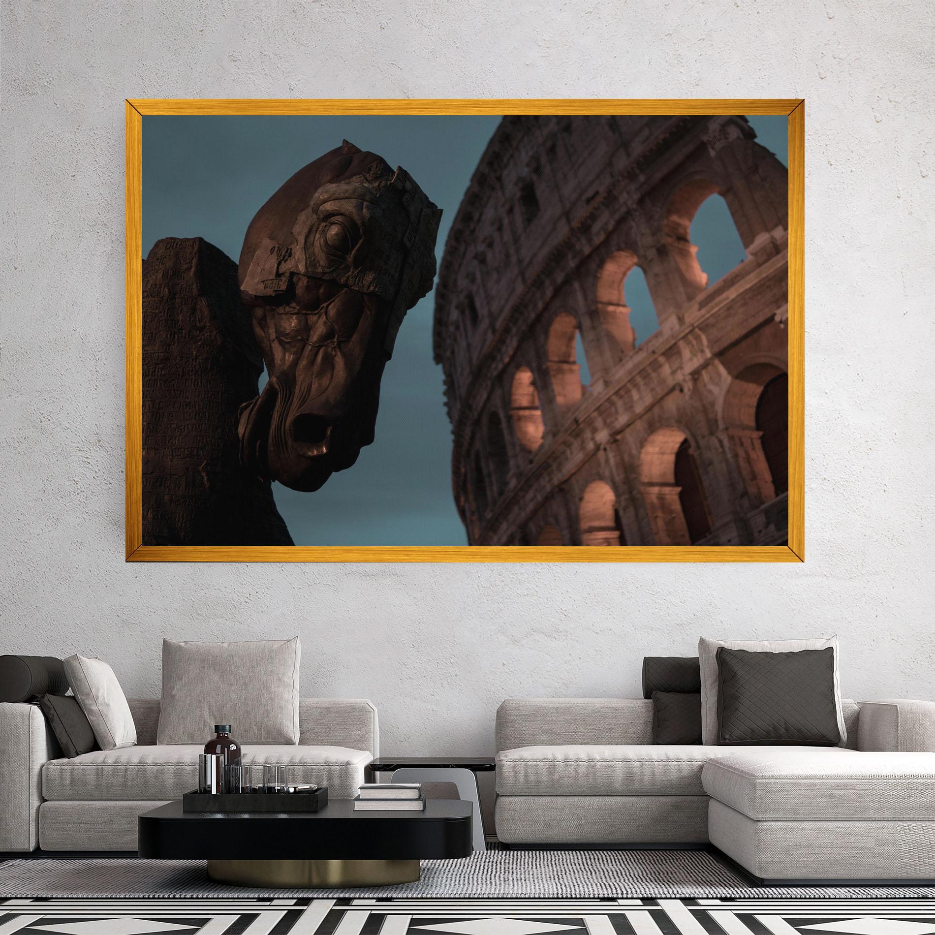 Tablou Canvas Colosseum Horse mockup 2