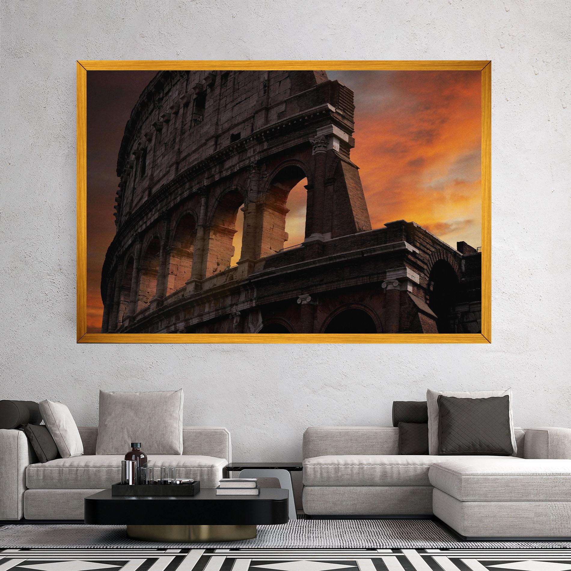Tablou Canvas Colosseum Sunset mockup 2