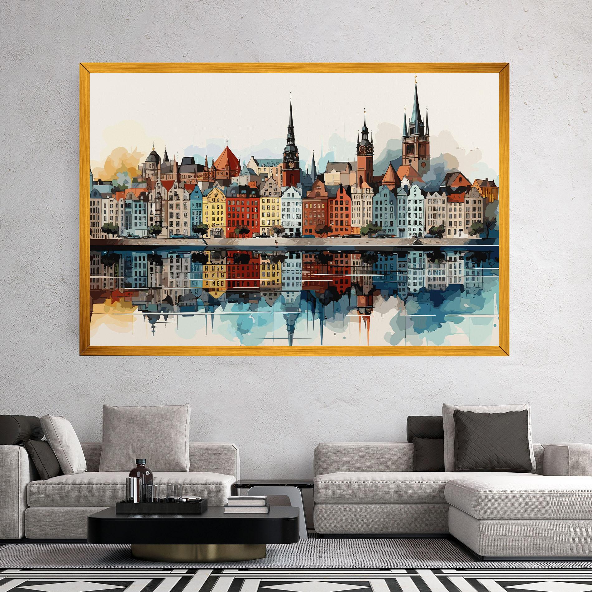Tablou Canvas German Buildings mockup 2