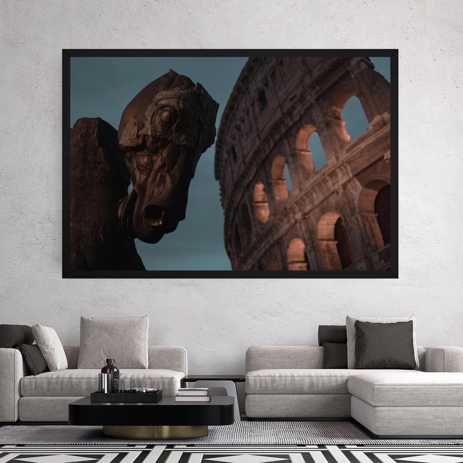 Tablou Canvas Colosseum Horse mockup 2