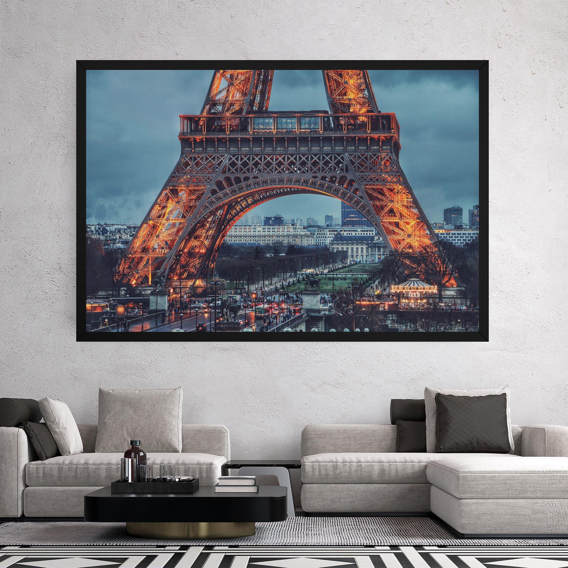 Tablou Canvas Eiffel Tower Lights mockup 2