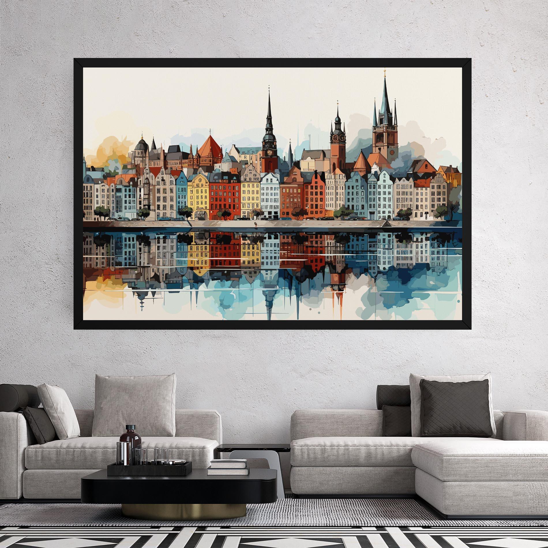 Tablou Canvas German Buildings mockup 2