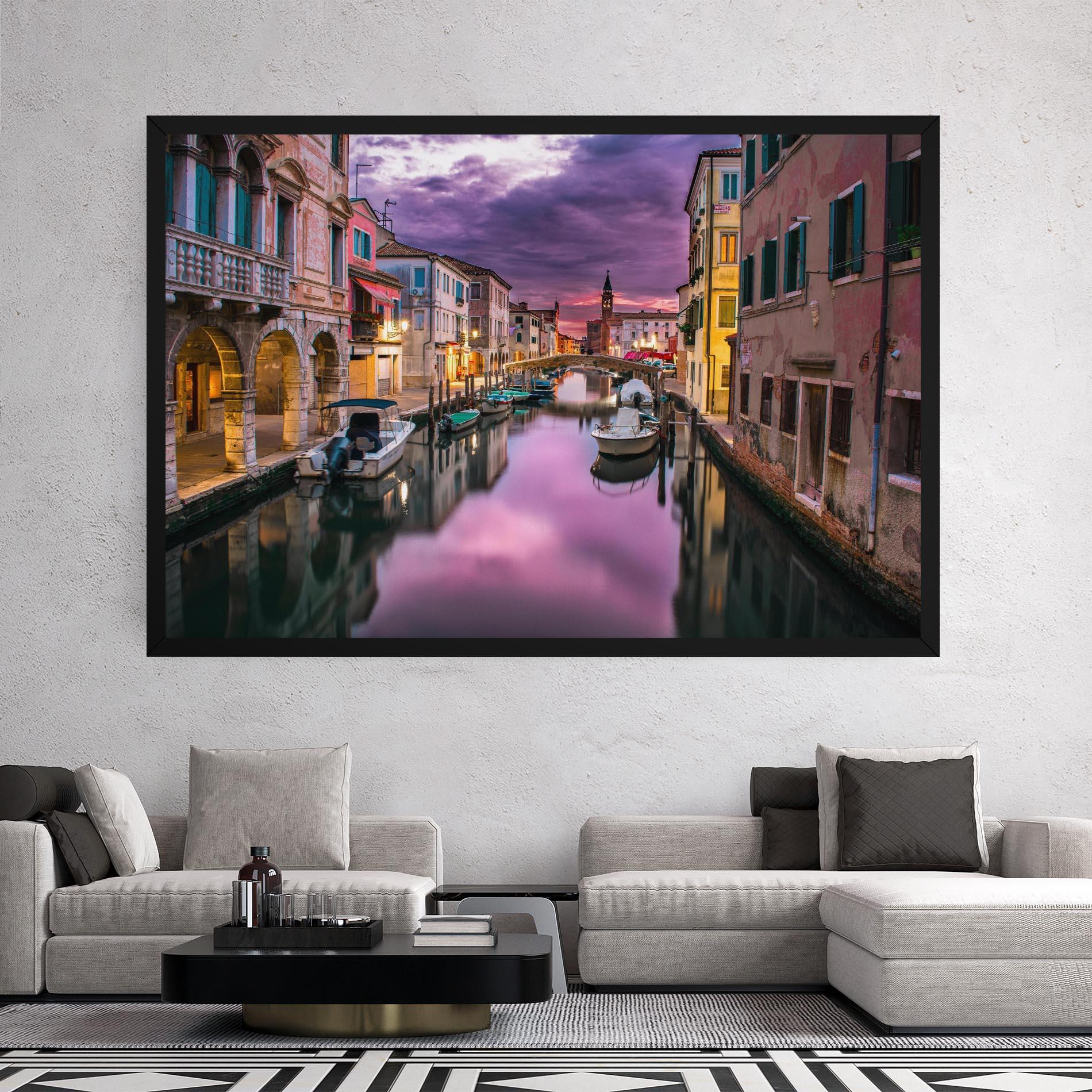 Tablou Canvas Purple Light Venecia mockup 2