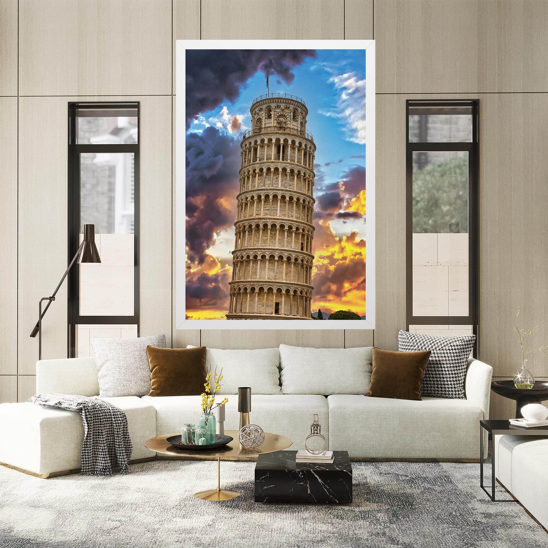 Tablou Canvas Tower Of Pisa Sunset mockup 2