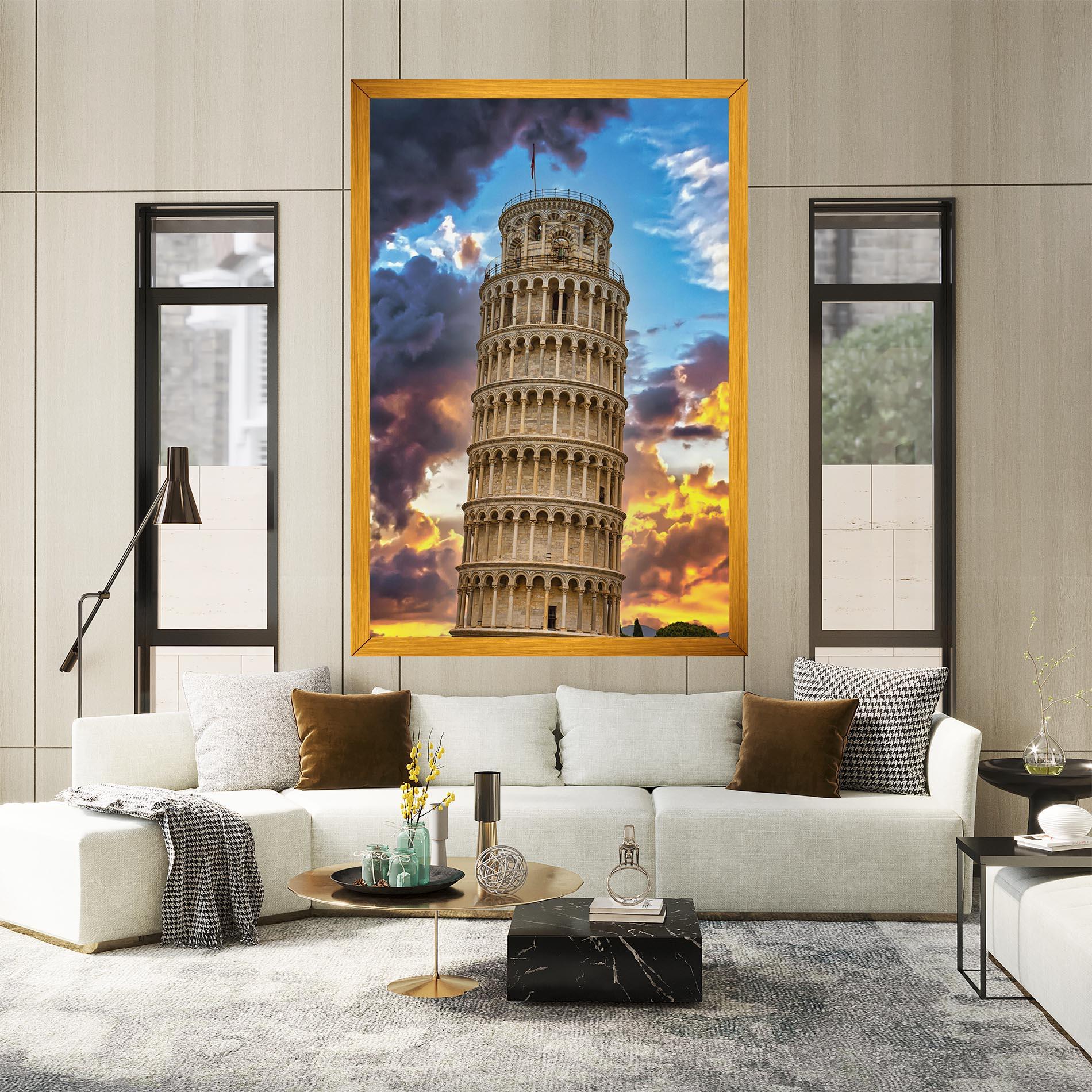 Tablou Canvas Tower Of Pisa Sunset mockup 2