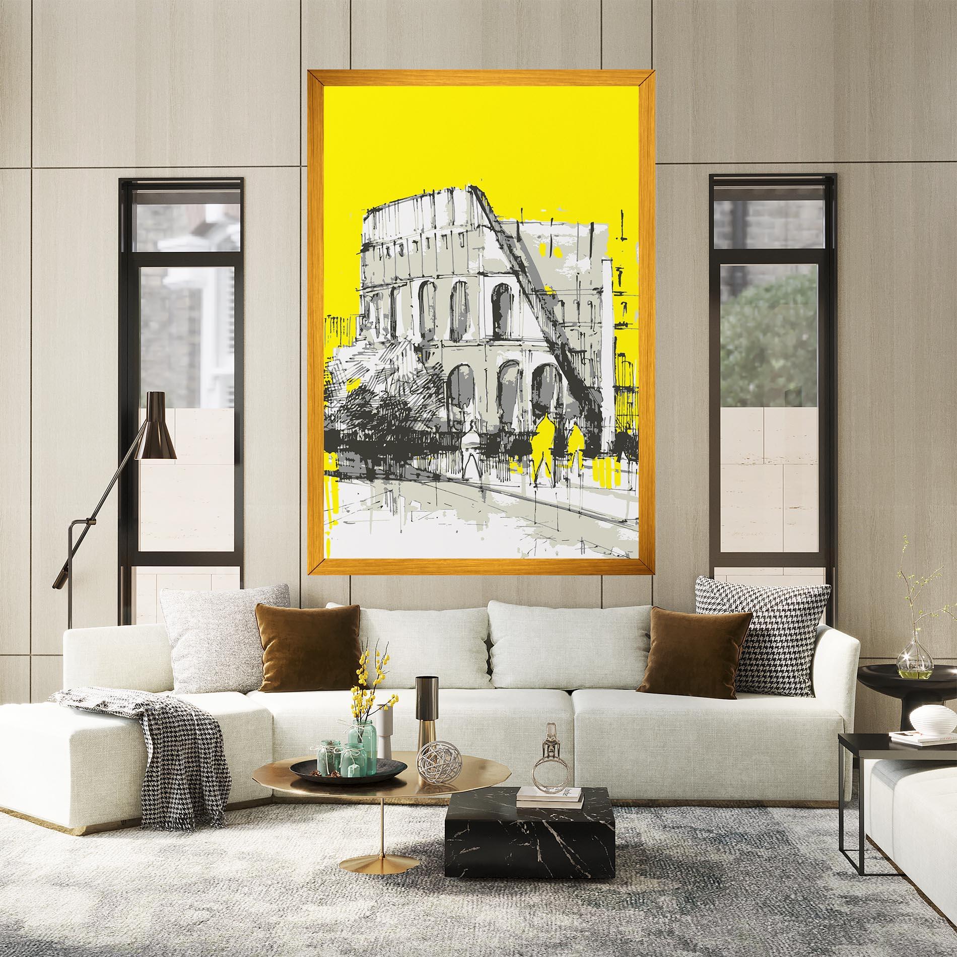 Tablou Canvas Yellow Colosseum mockup 2