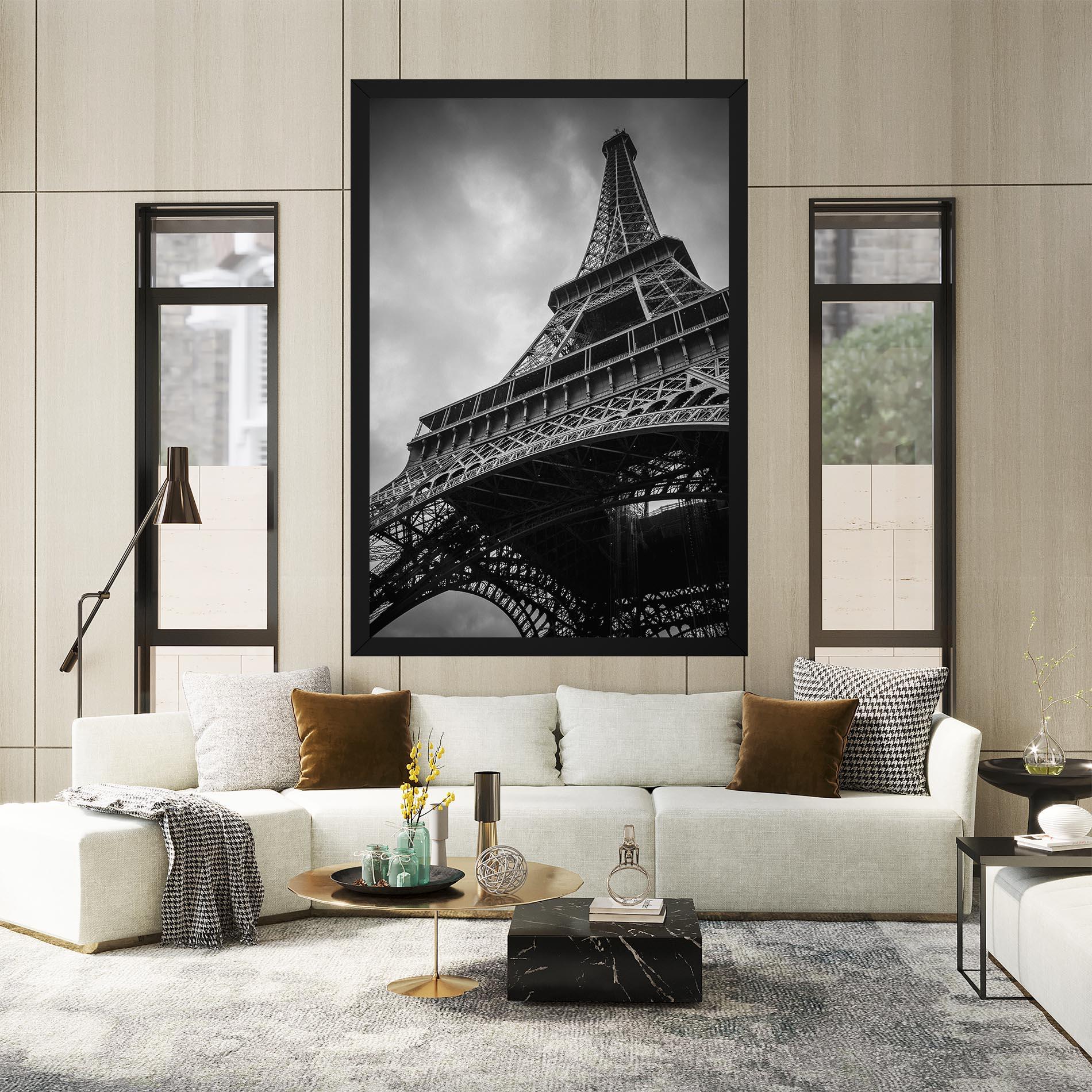 Tablou Canvas Eiffel Grey Tower mockup 2