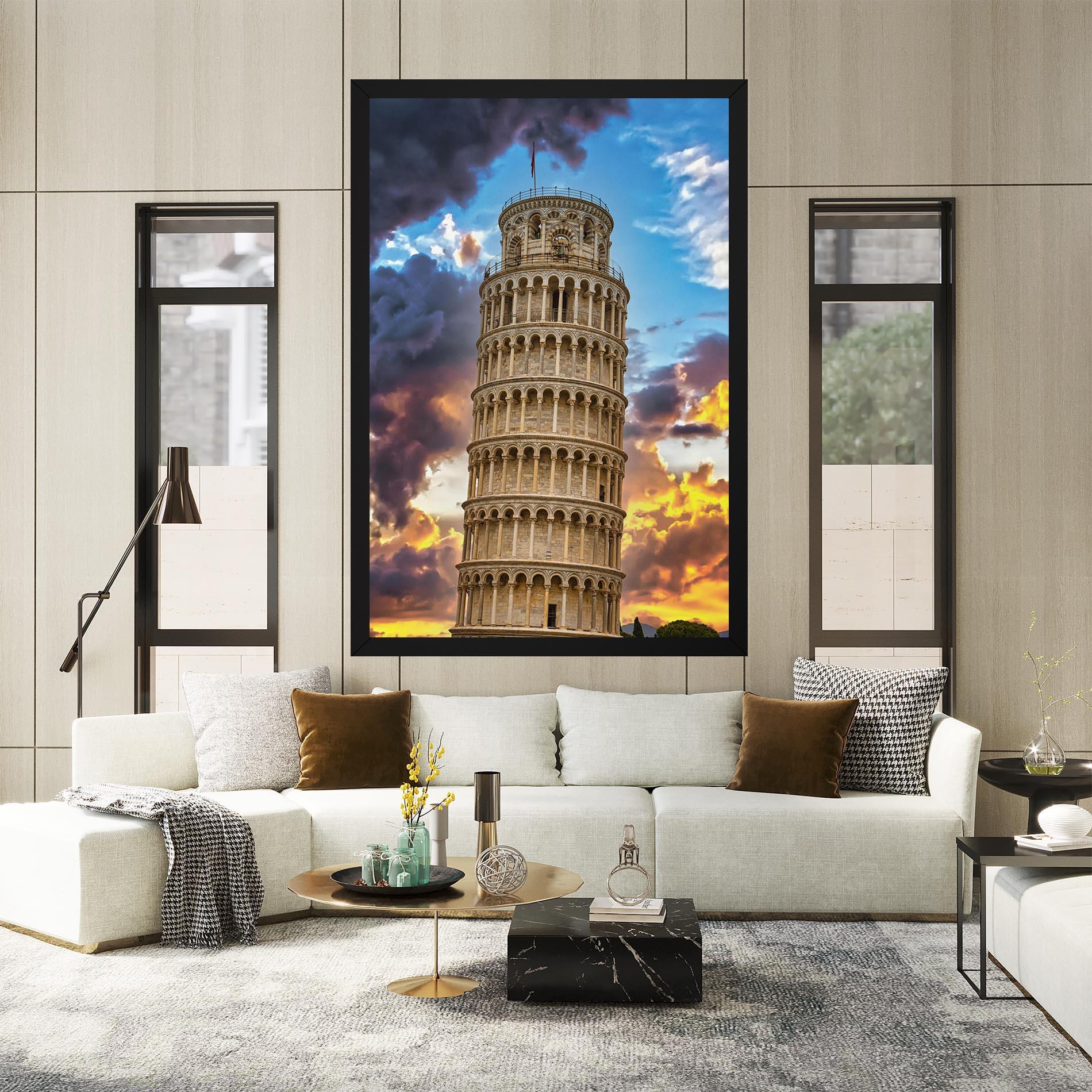 Tablou Canvas Tower Of Pisa Sunset mockup 2