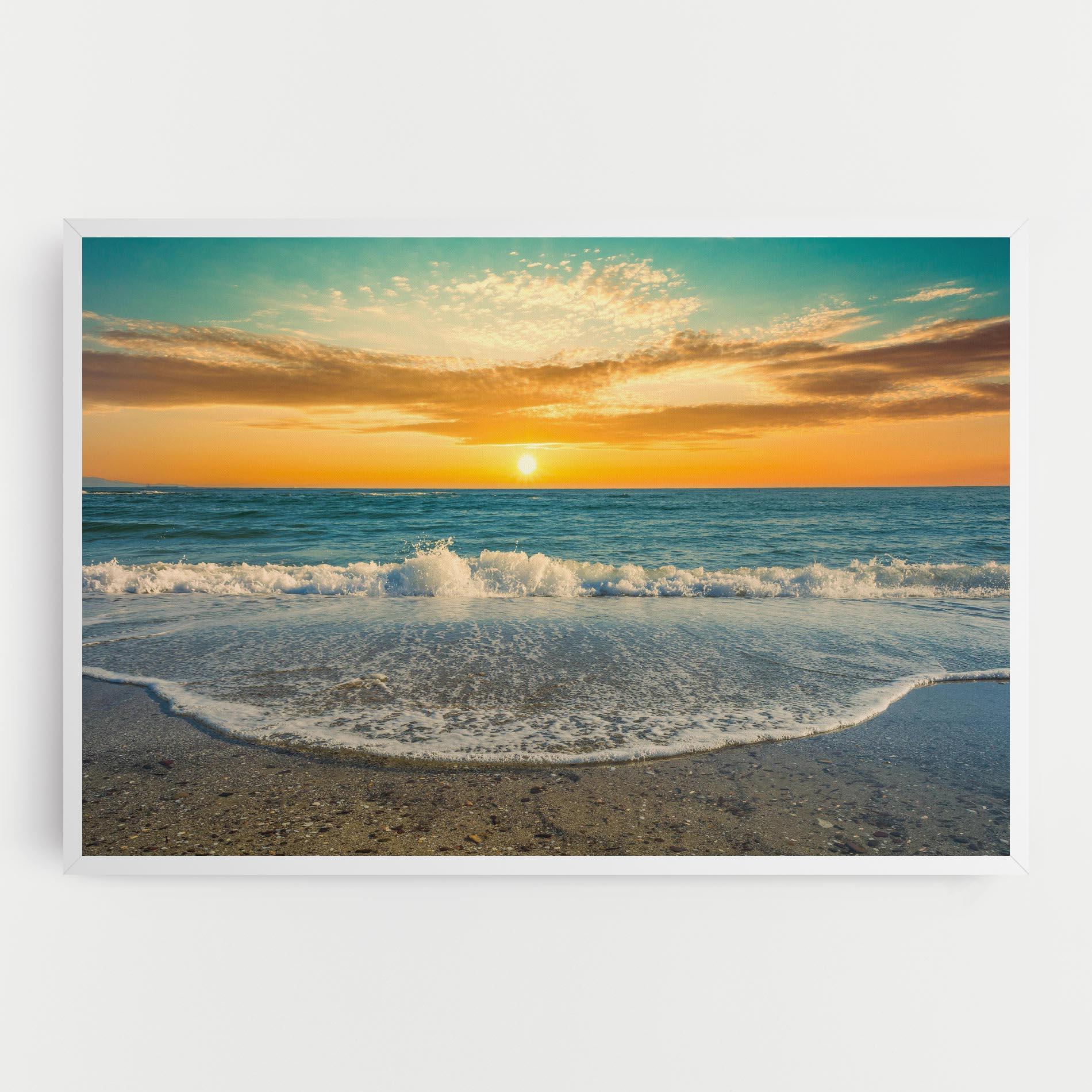Tablou Canvas Beach Dramatic Sunset mockup 0