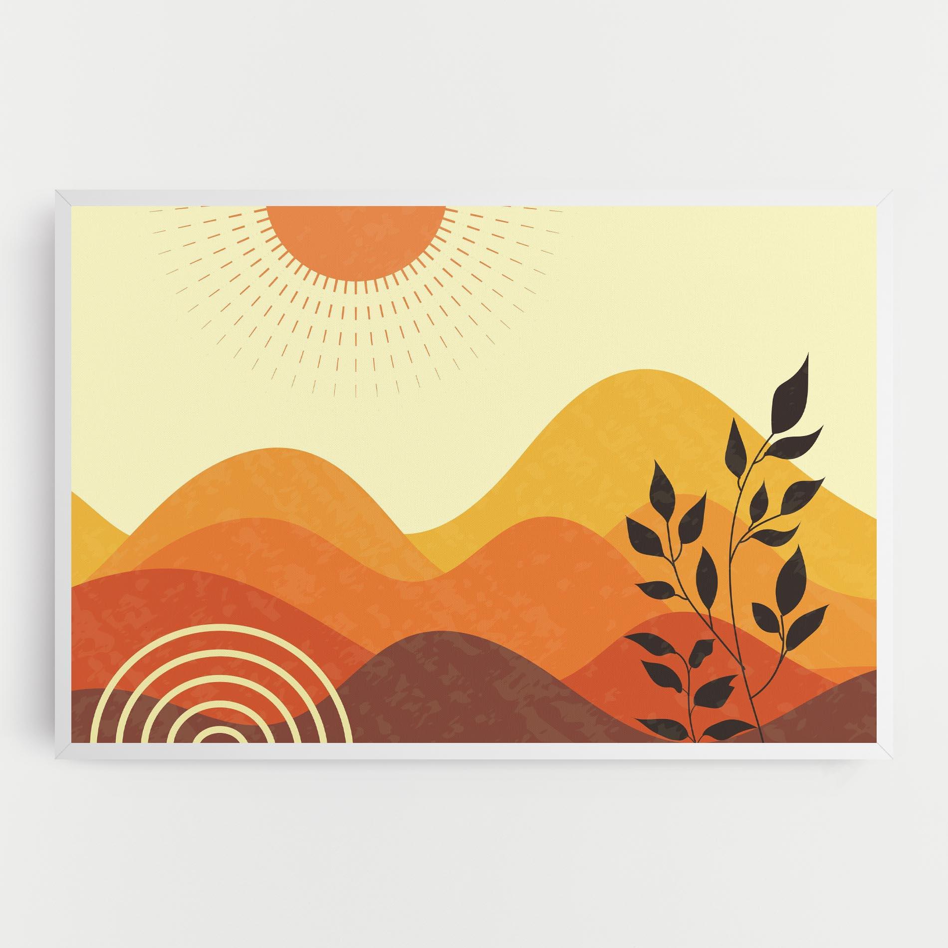 Tablou Canvas Minimalist Sunset Art mockup 0
