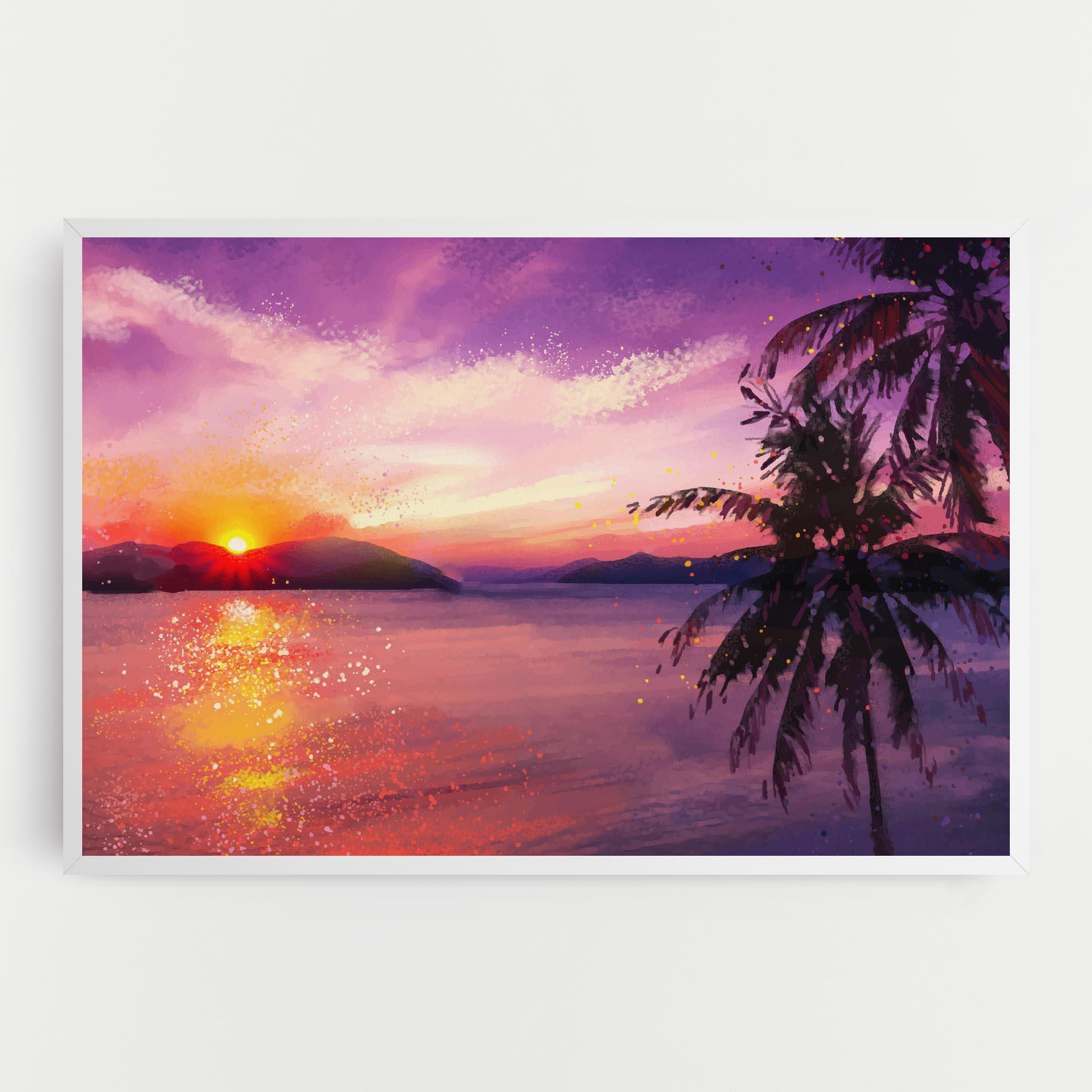 Tablou Canvas Purple Sunrise Art mockup 0