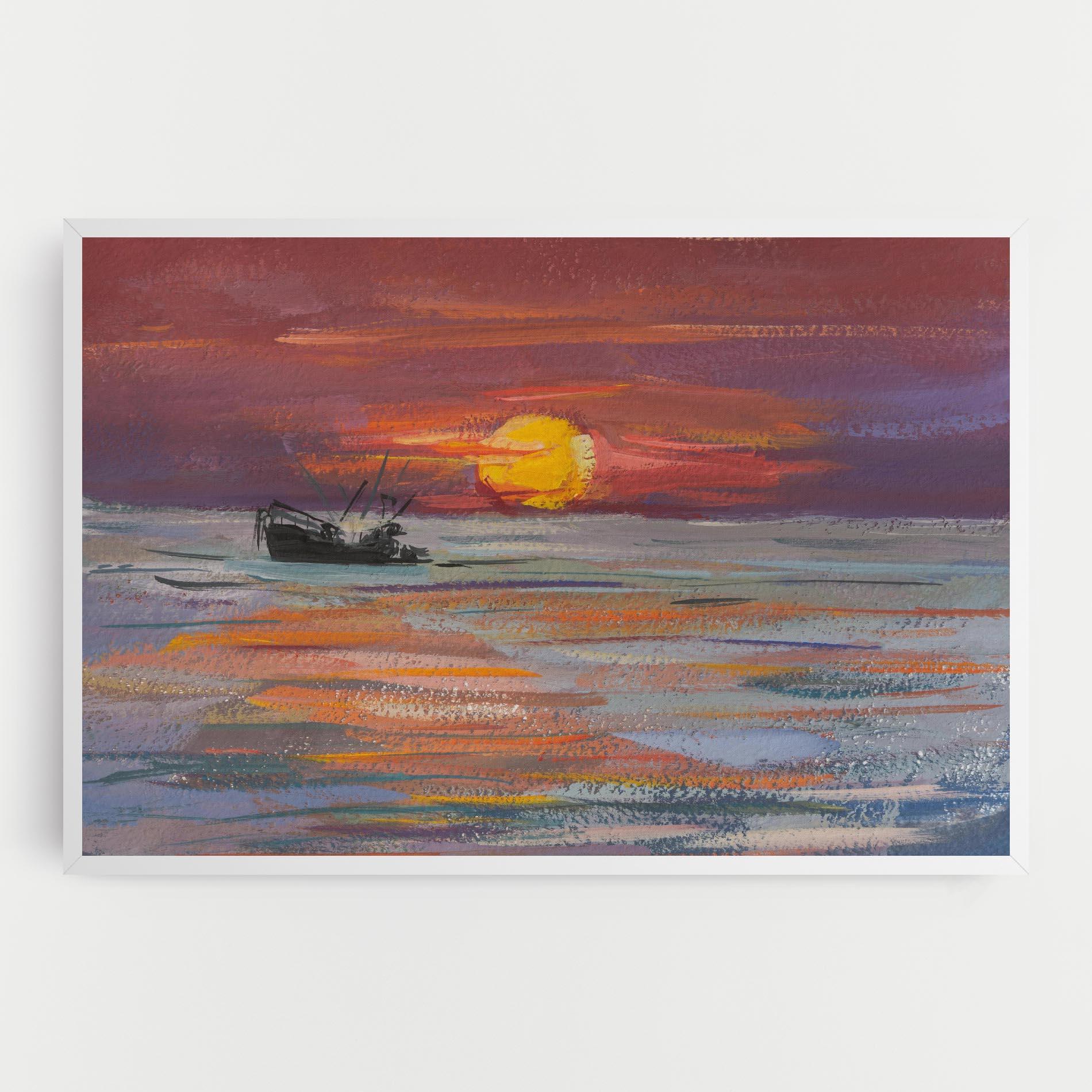 Tablou Canvas Sea Ship Painting mockup 0