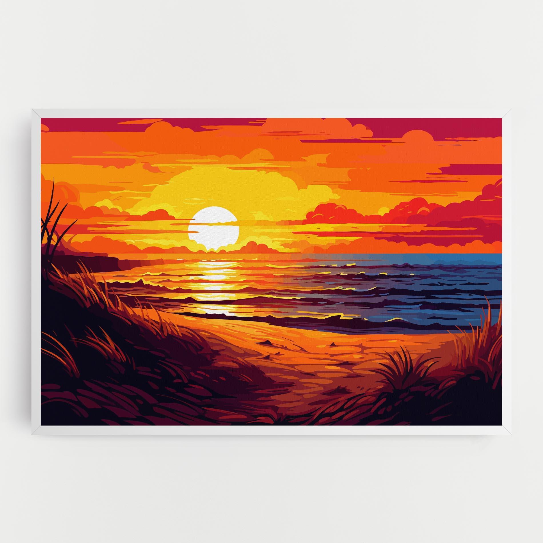 Tablou Canvas Strong Orange Sunset mockup 0