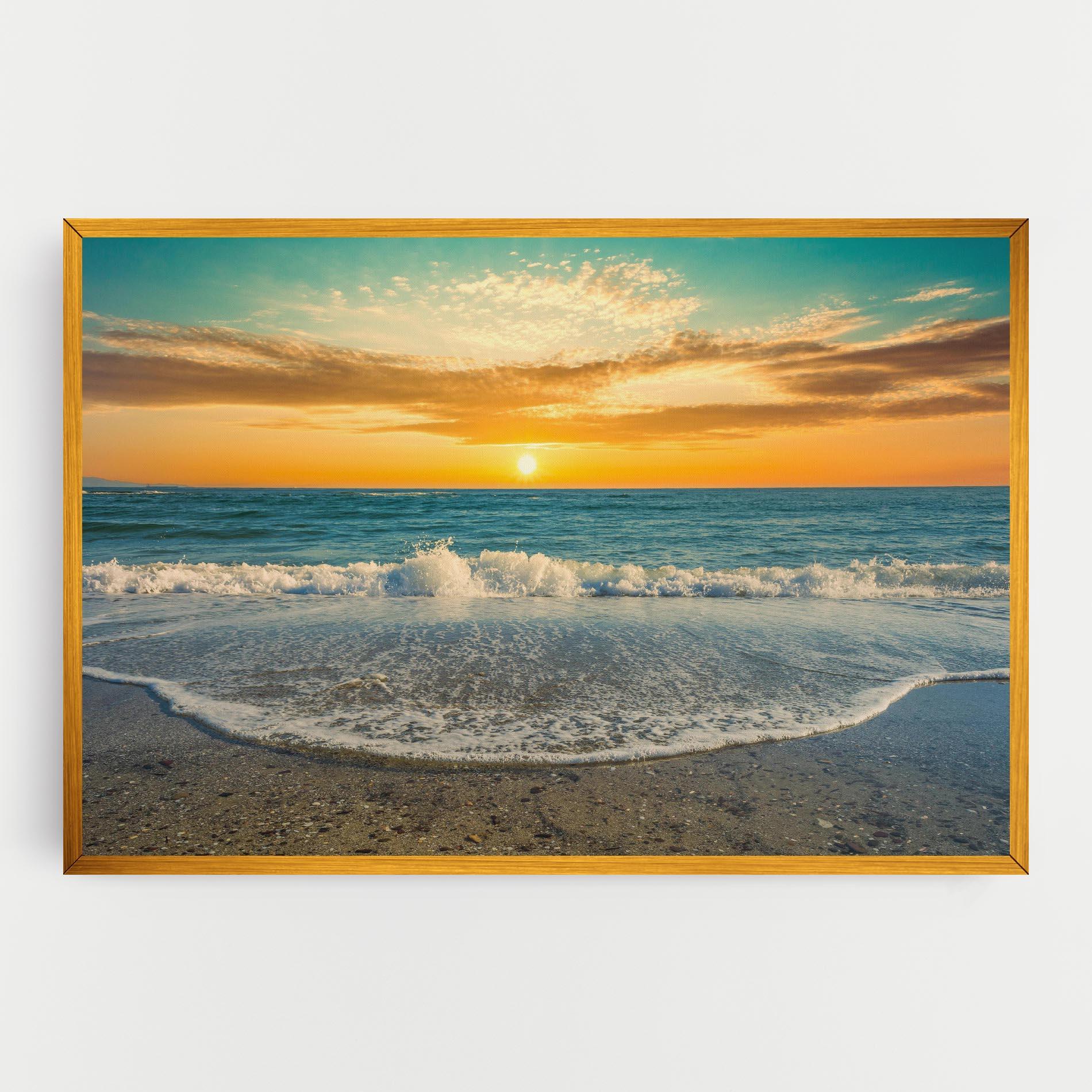 Tablou Canvas Beach Dramatic Sunset mockup 0