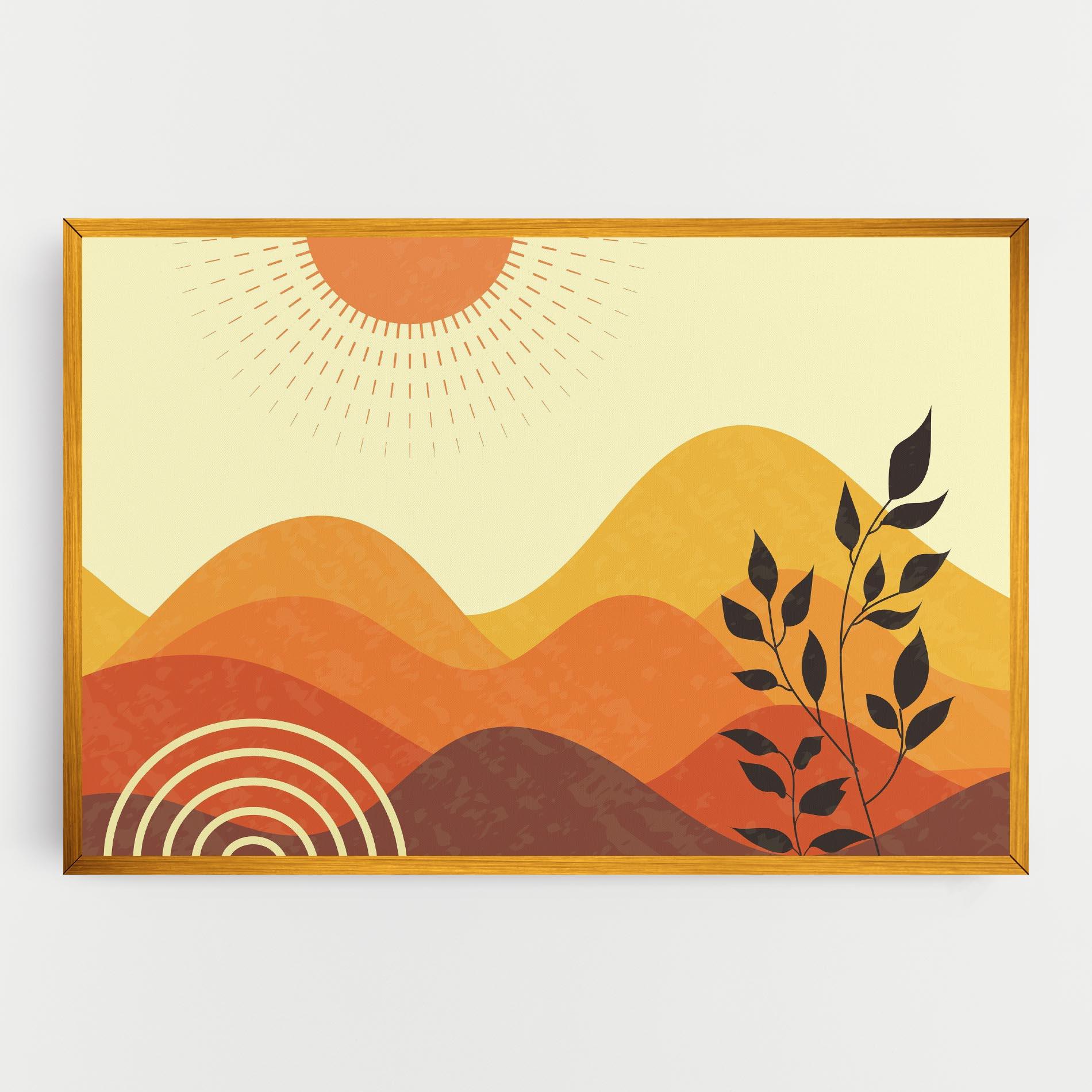 Tablou Canvas Minimalist Sunset Art mockup 0