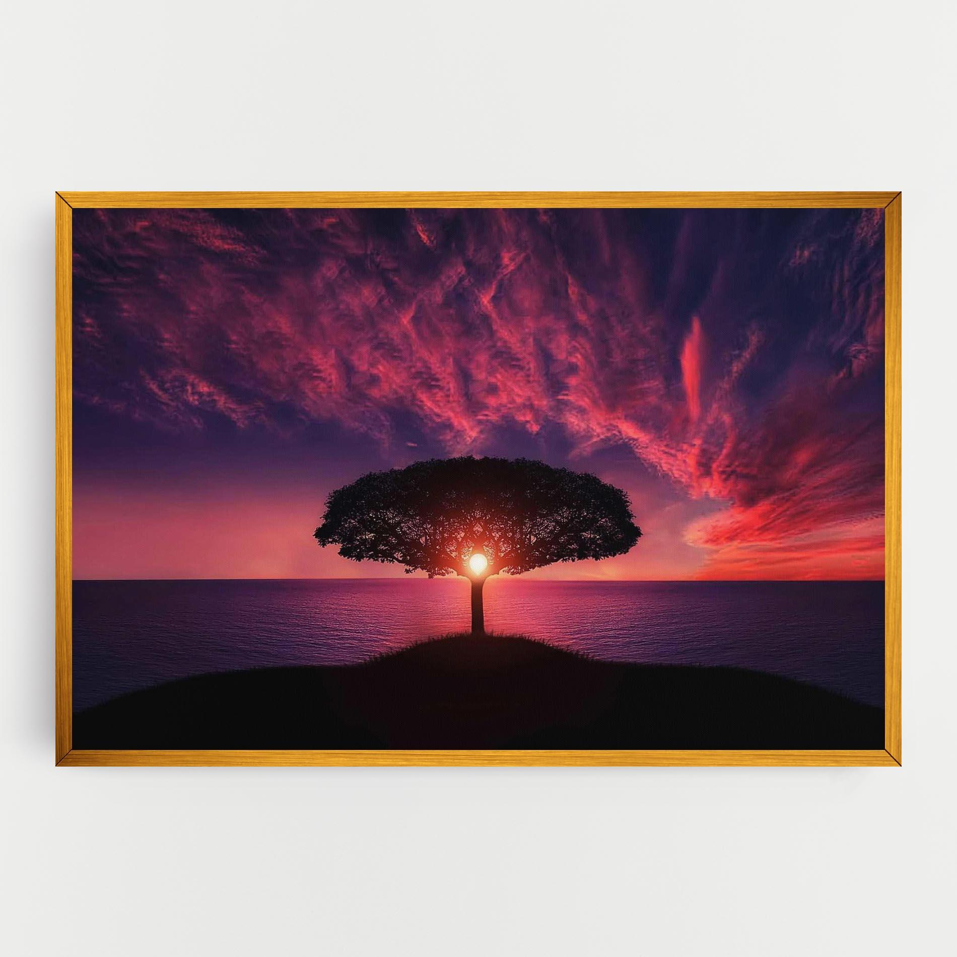 Tablou Canvas Sun Tree mockup 0
