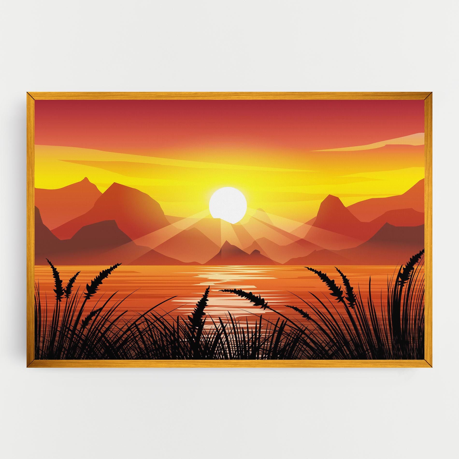 Sunrise Grass Art mockup 0
