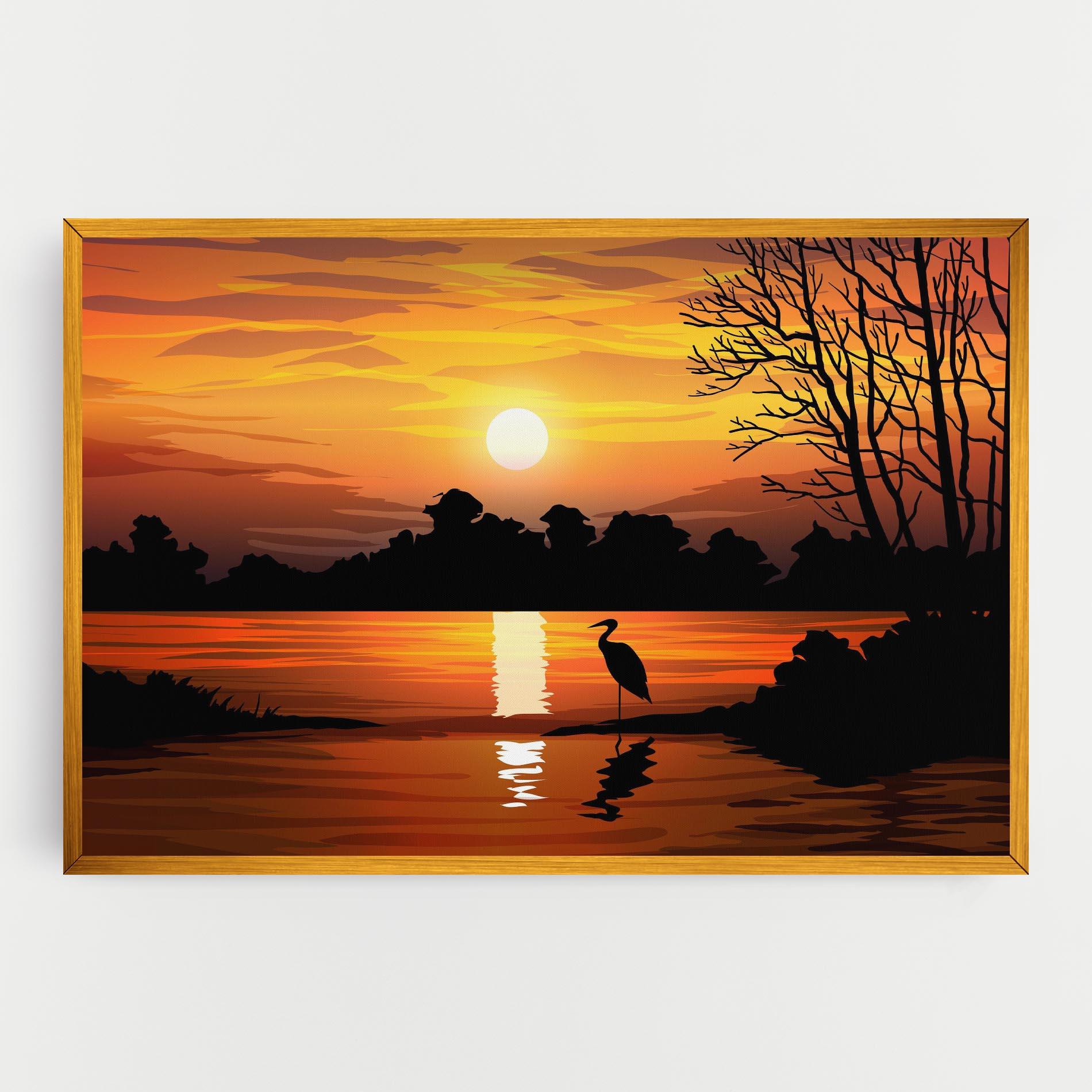 Tablou Canvas Sunset Land mockup 0