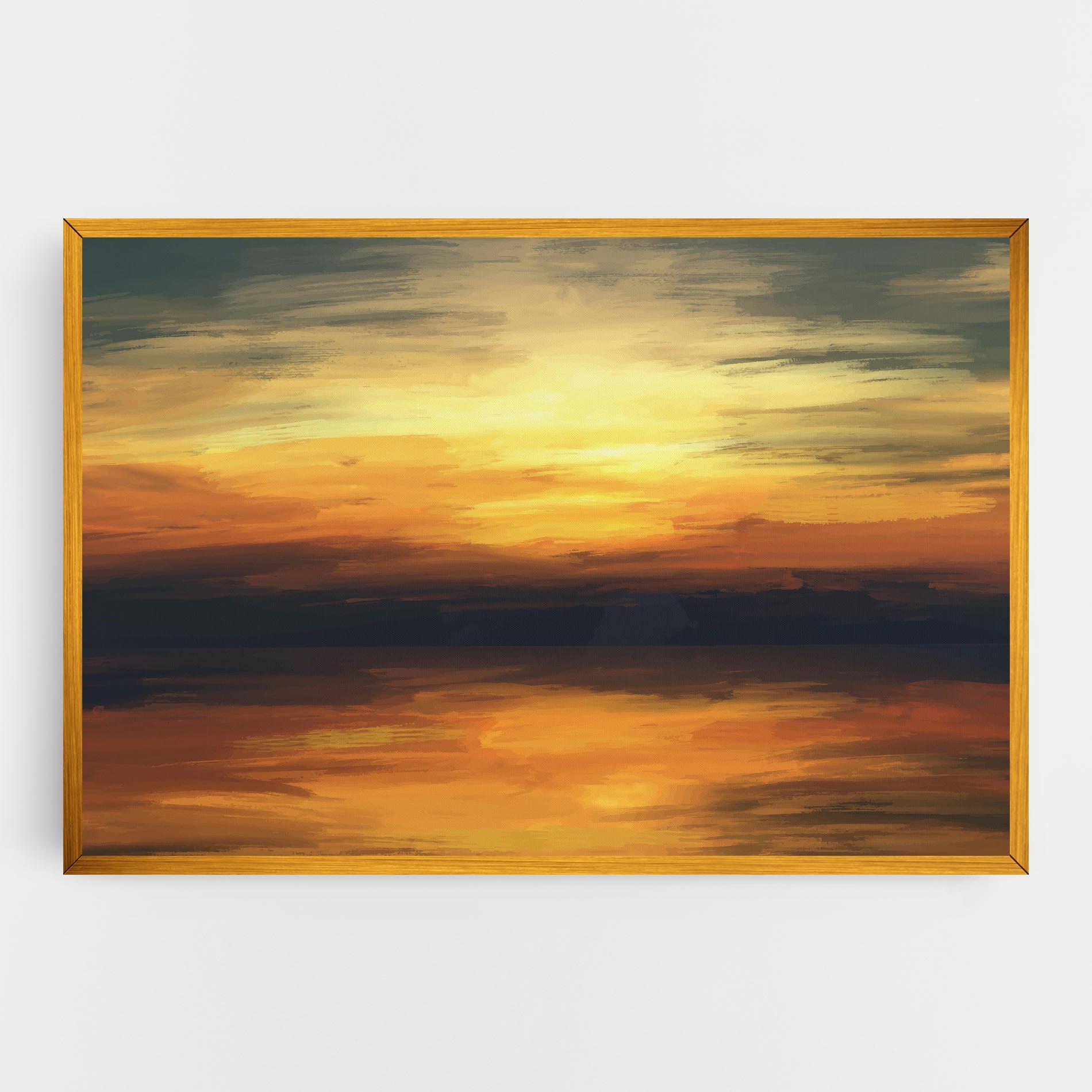 Tablou Canvas Sunset Oil Paint mockup 0