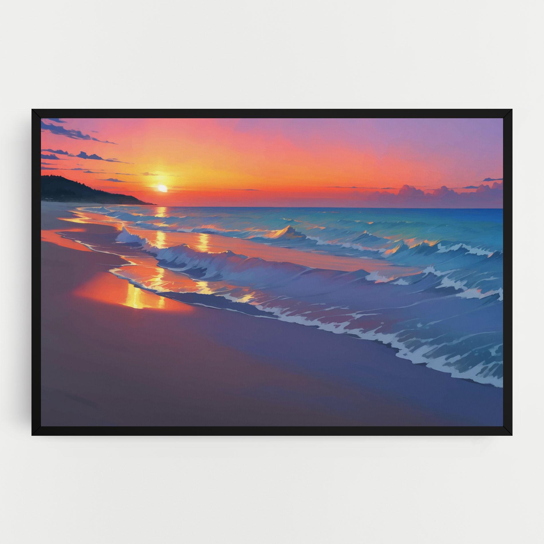 Tablou Canvas Dreamy Beach Sunset mockup 0