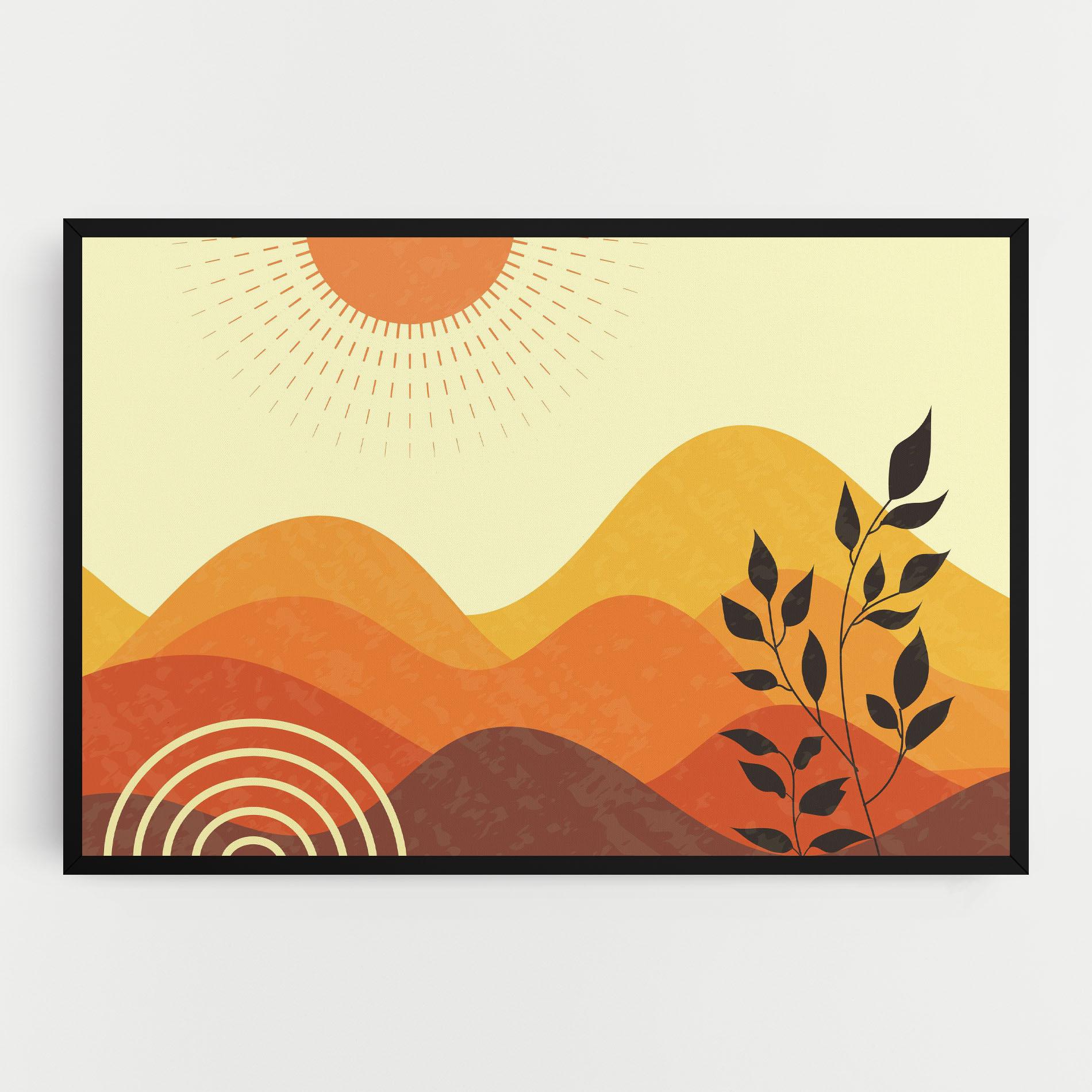 Tablou Canvas Minimalist Sunset Art mockup 0