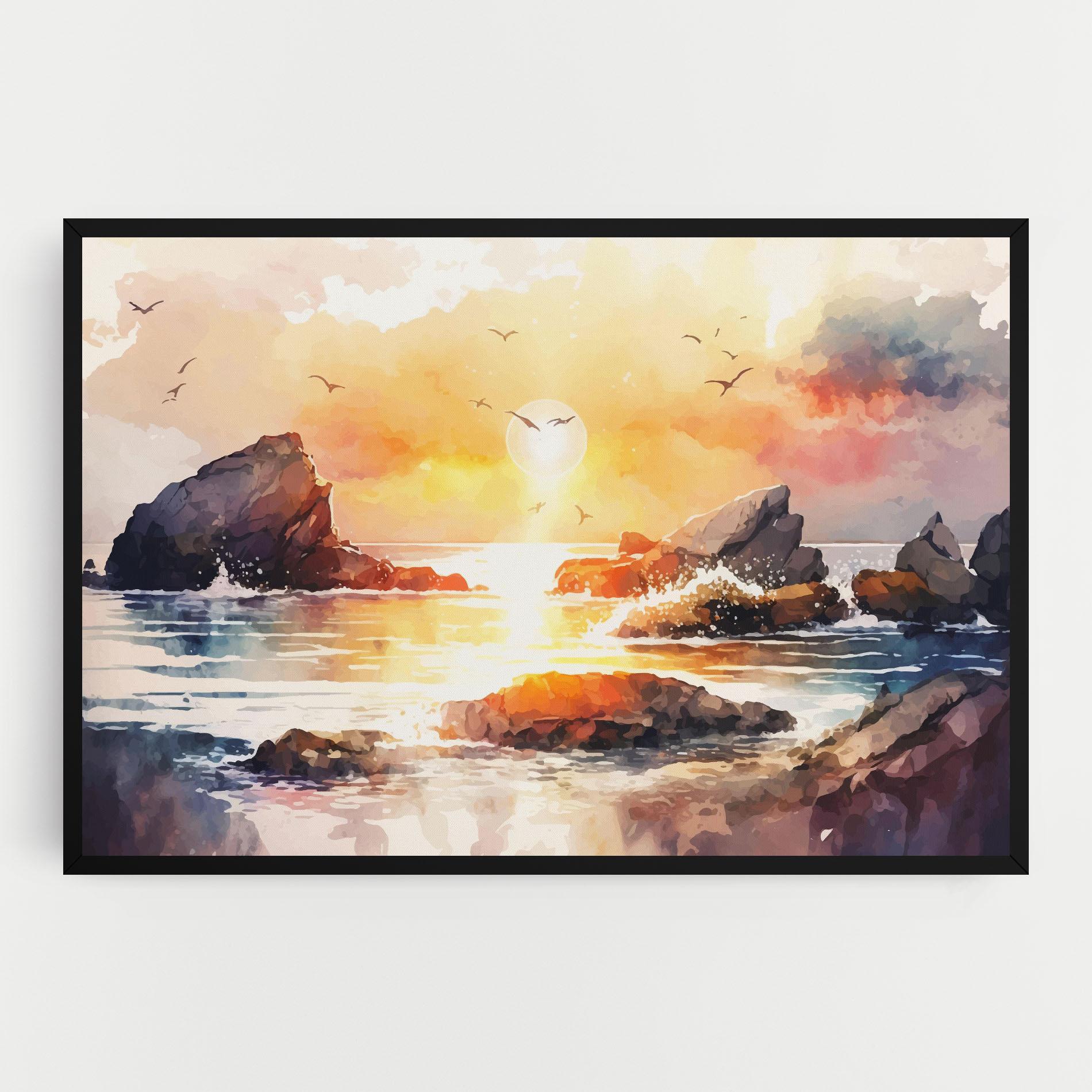 Tablou Canvas Pretty Pastel Sunset mockup 0