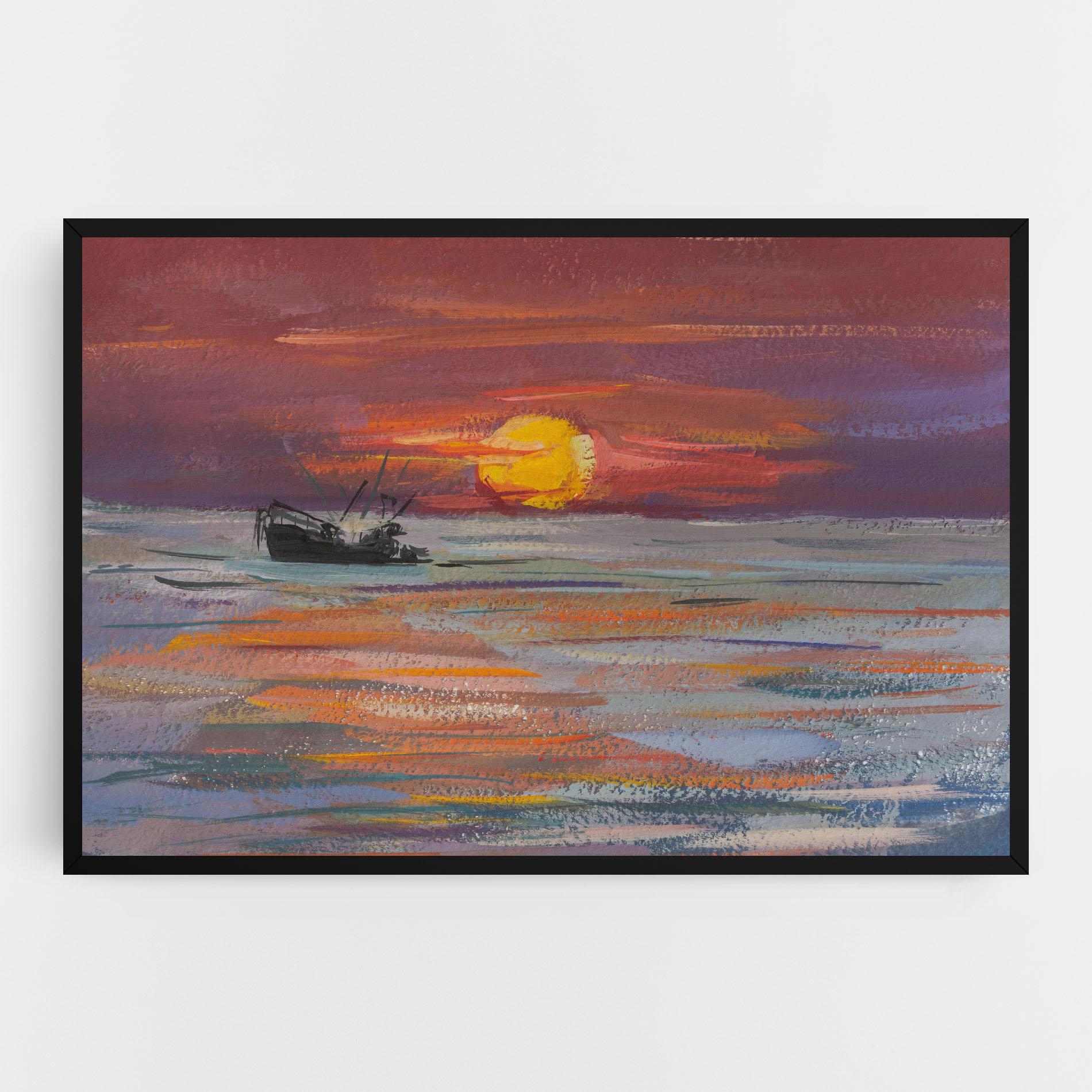 Tablou Canvas Sea Ship Painting mockup 0