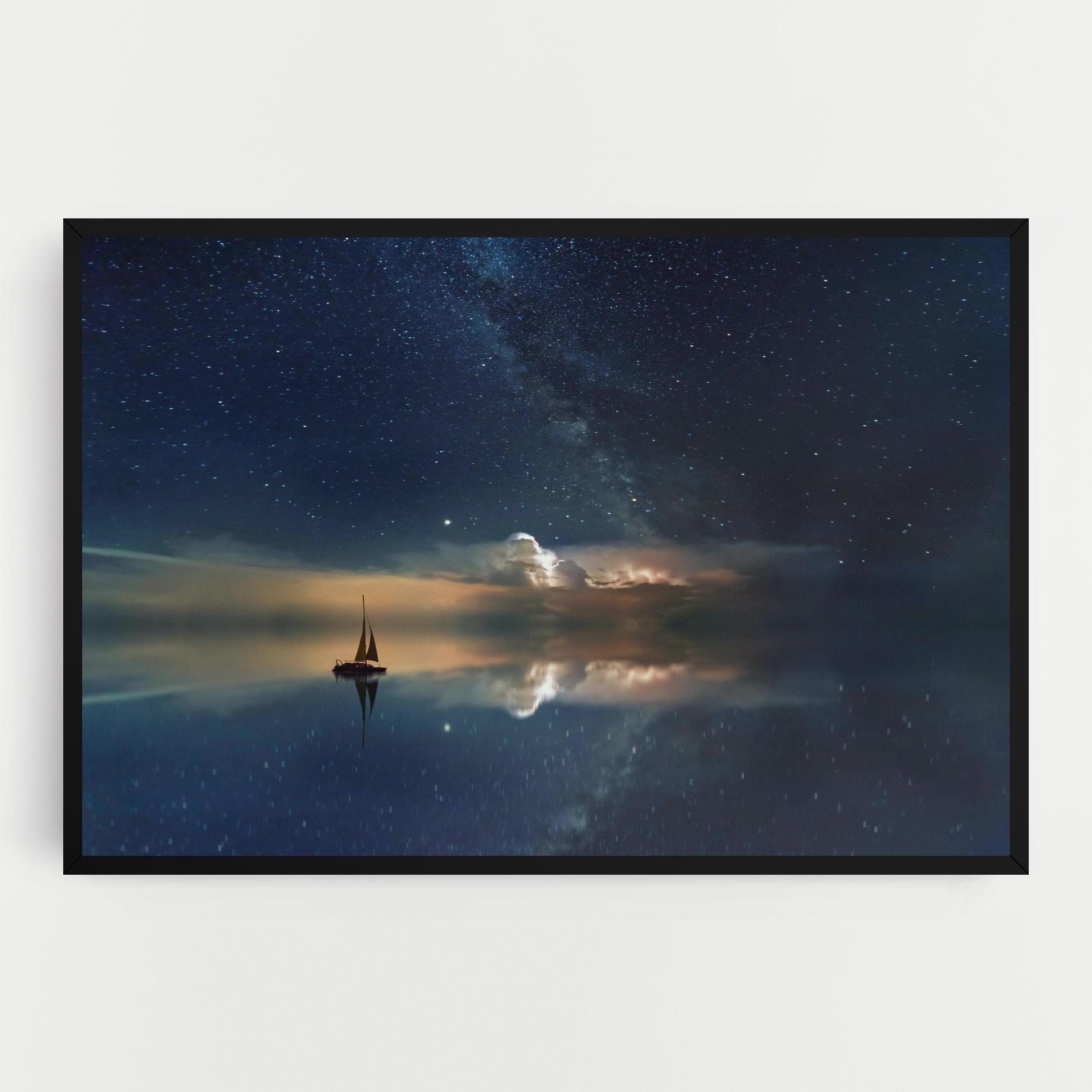 Tablou Canvas Sky Boat mockup 0